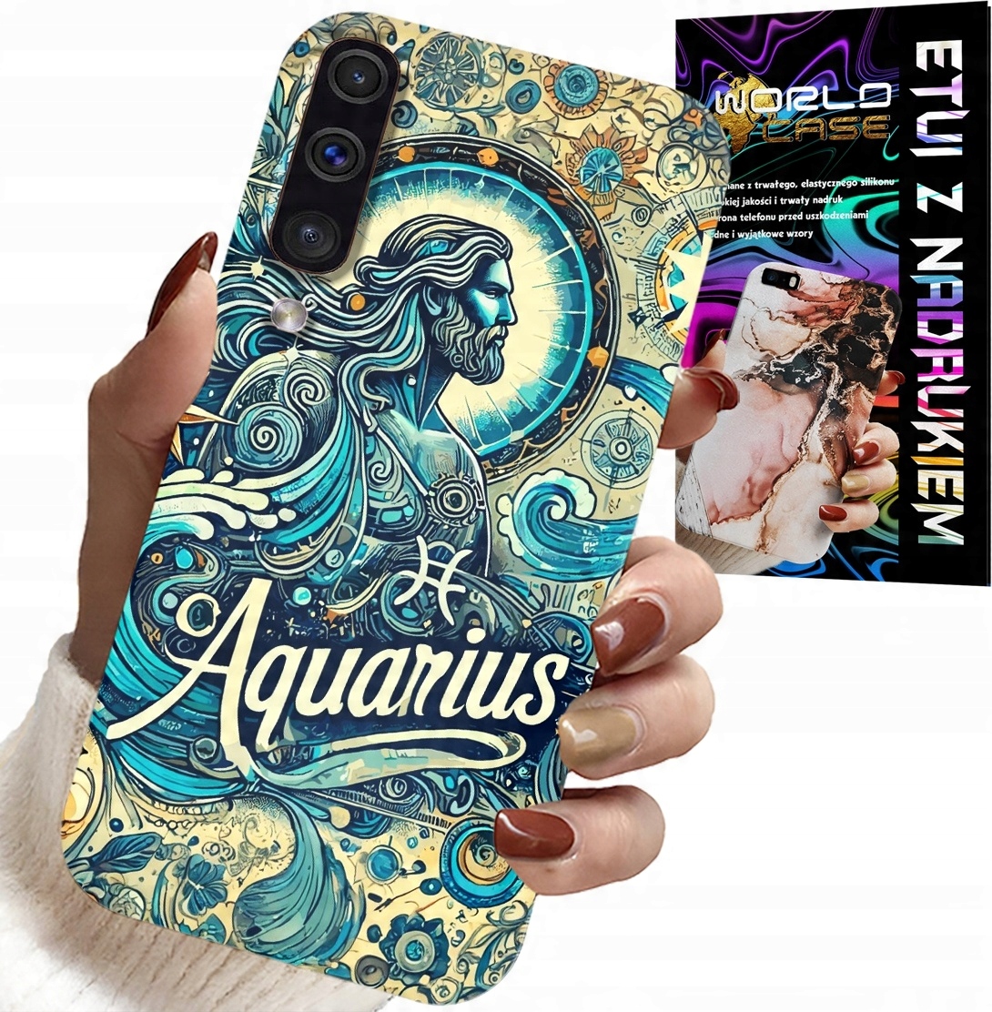 ETUI DO SAMSUNG GALAXY A70 - ZNAK ZODIAKU, WODNIK, ASTRONOMIA PLECKI