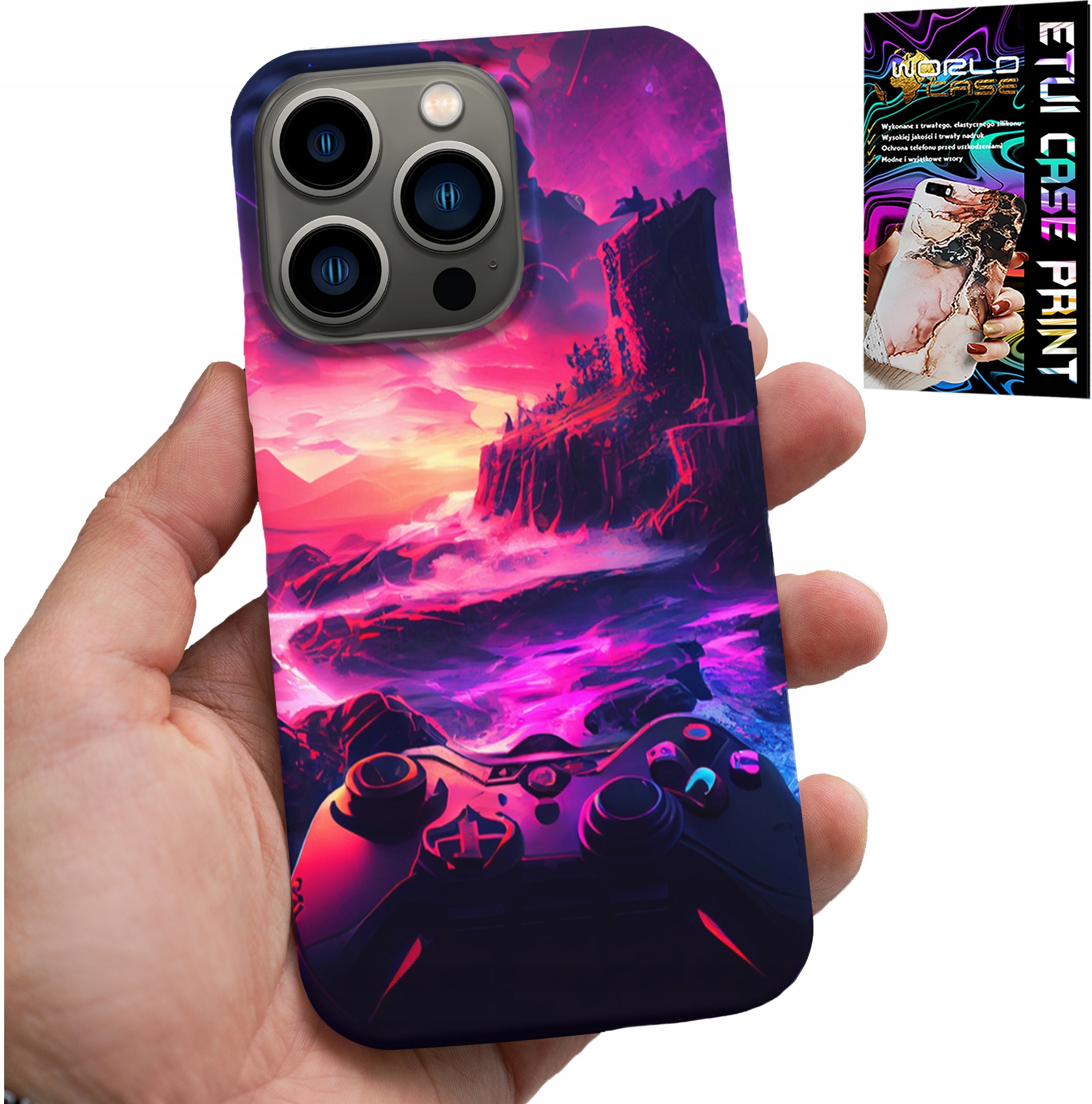 ETUI DO IPHONE 15 PRO - CASE DLA GRACZA, WZORY Z GIER, PREZENT