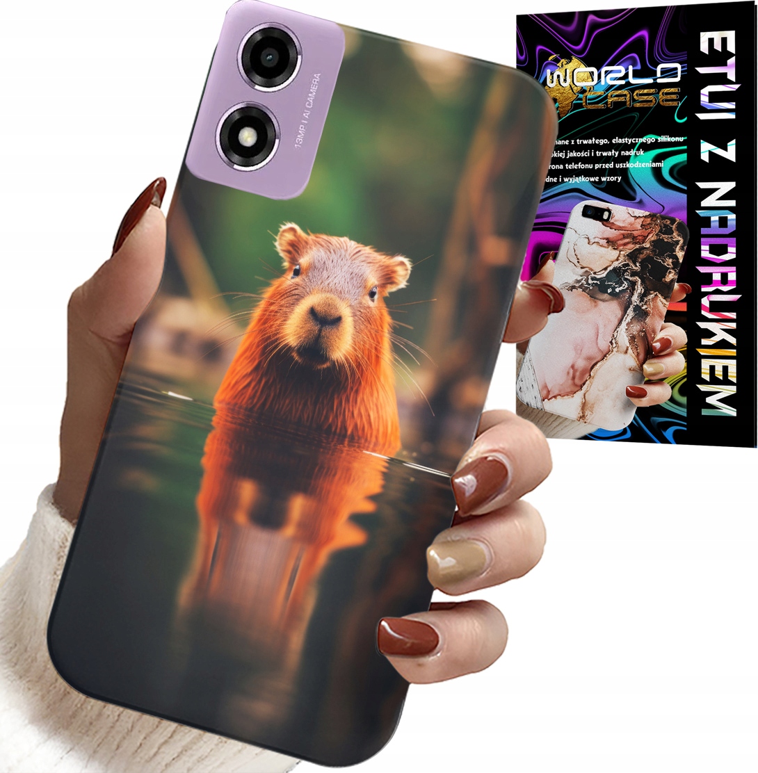 ETUI DO MOTOROLA MOTO E14 - SŁODKA KAPIBARA, CAPIBARA, WIELE WZORÓW