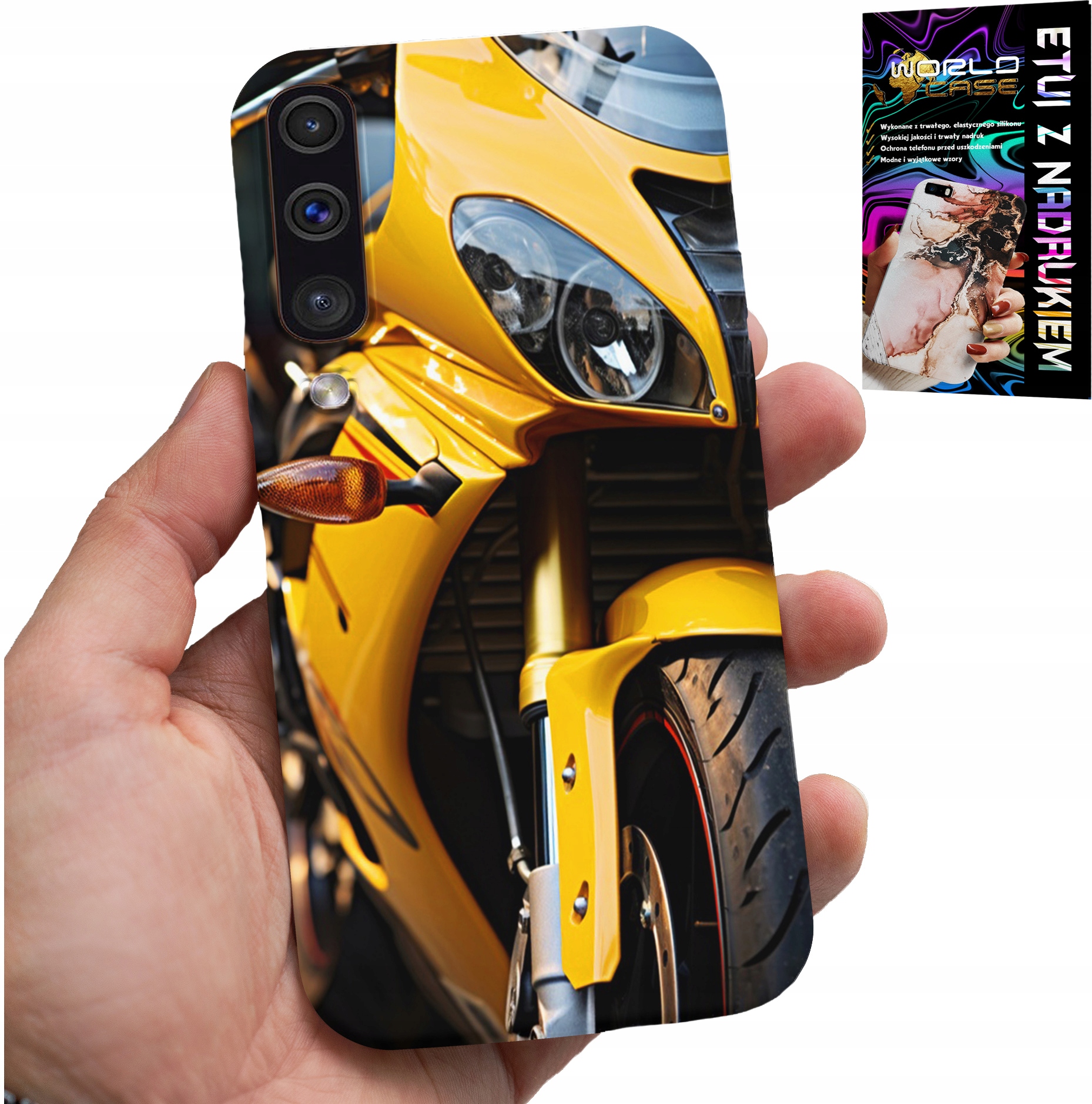 ETUI DO SAMSUNG GALAXY A70 - MOTOR MOTOCYKL FAN OBUDOWA CASE PLECKI
