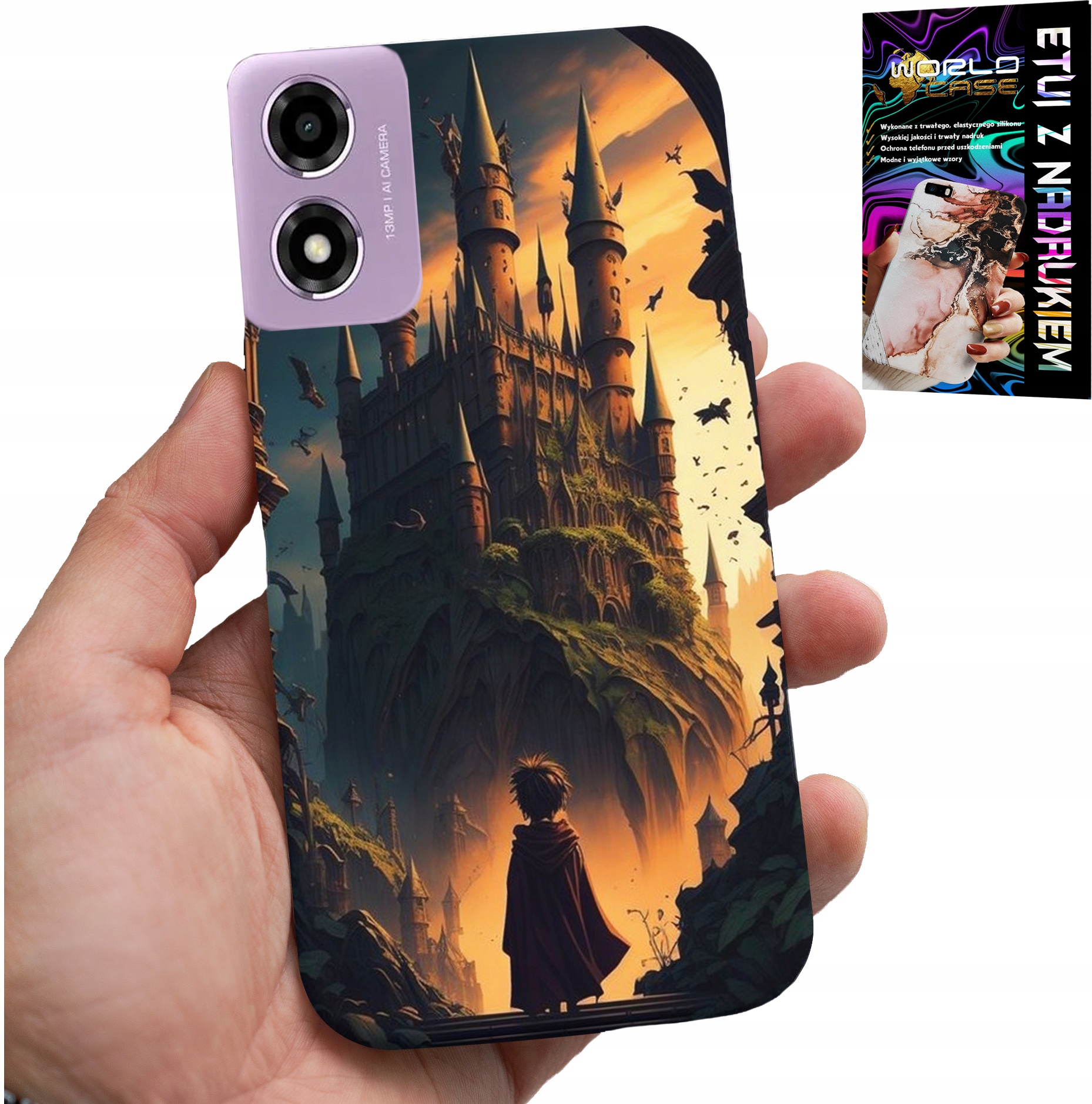 ETUI DO MOTOROLA MOTO E14 - CASE DLA FANA MAGII MAGÓW RÓŻDŻKA ZAMEK