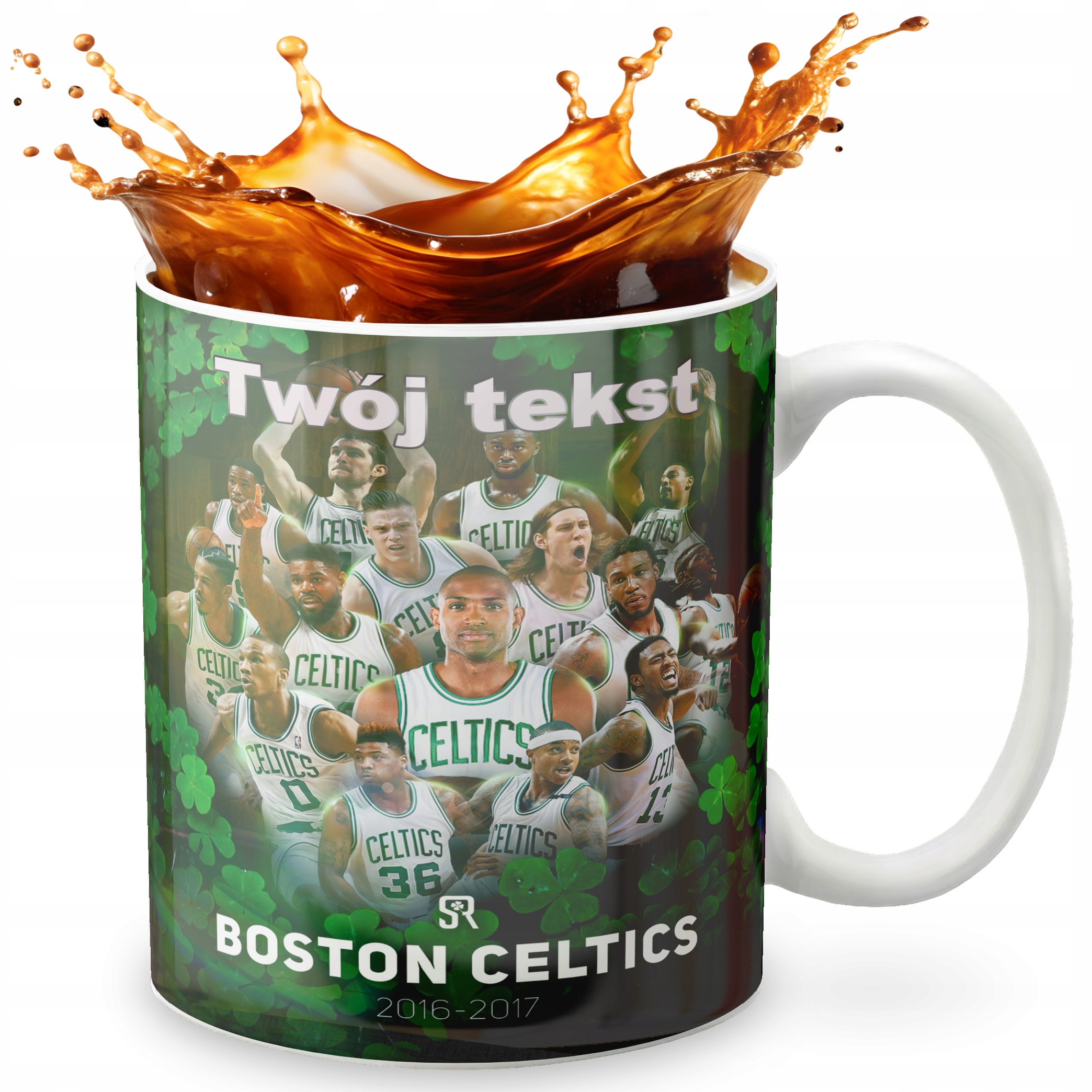 KUBEK 330ml GRAFIKA PREZENT ŚWIĘTA WZÓR - KOSZYKÓWKA SPORT + IMIĘ