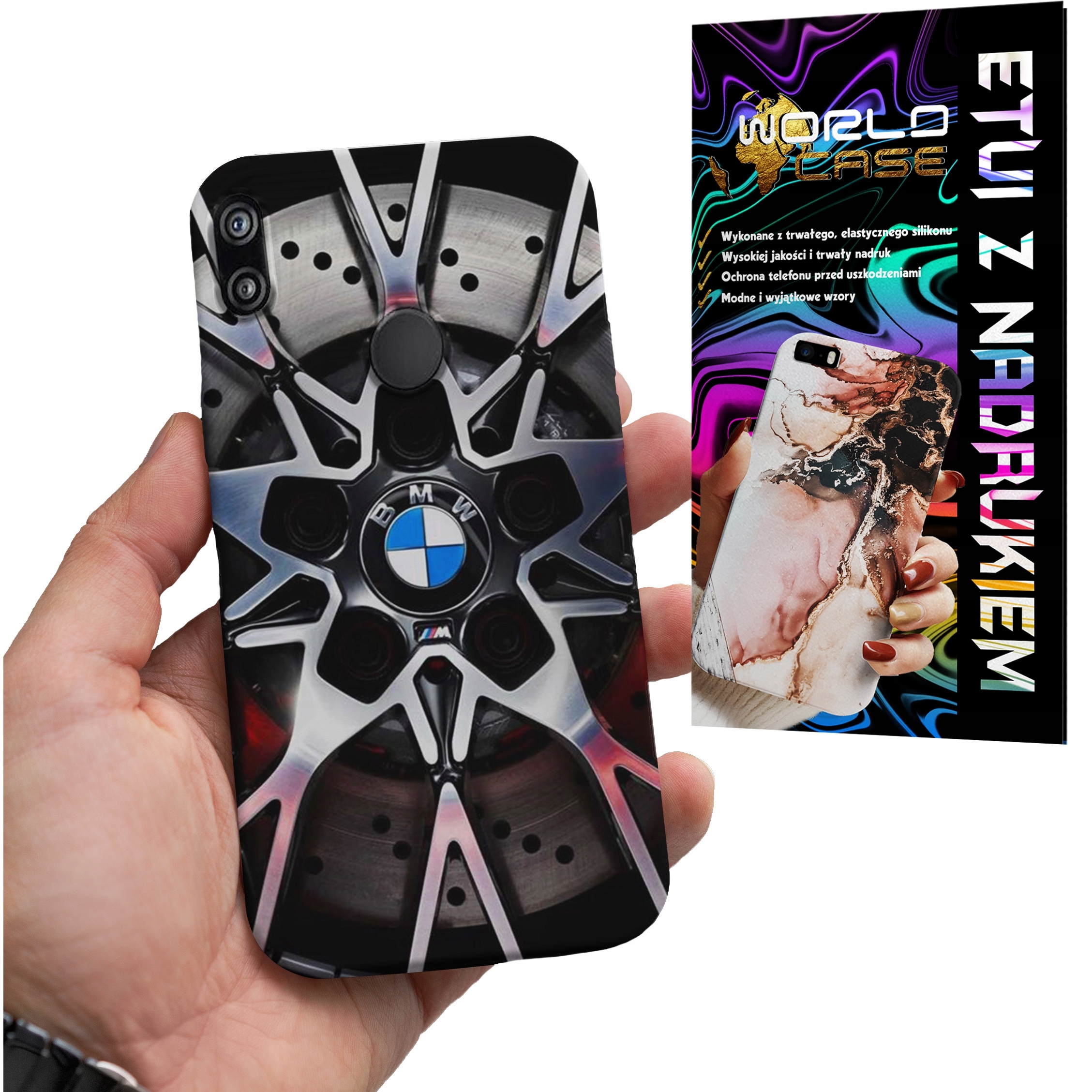 ETUI CASE DO HUAWEI P SMART 2019 - BMW FELGA AUTO FAN WZORY MERCEDES ITP