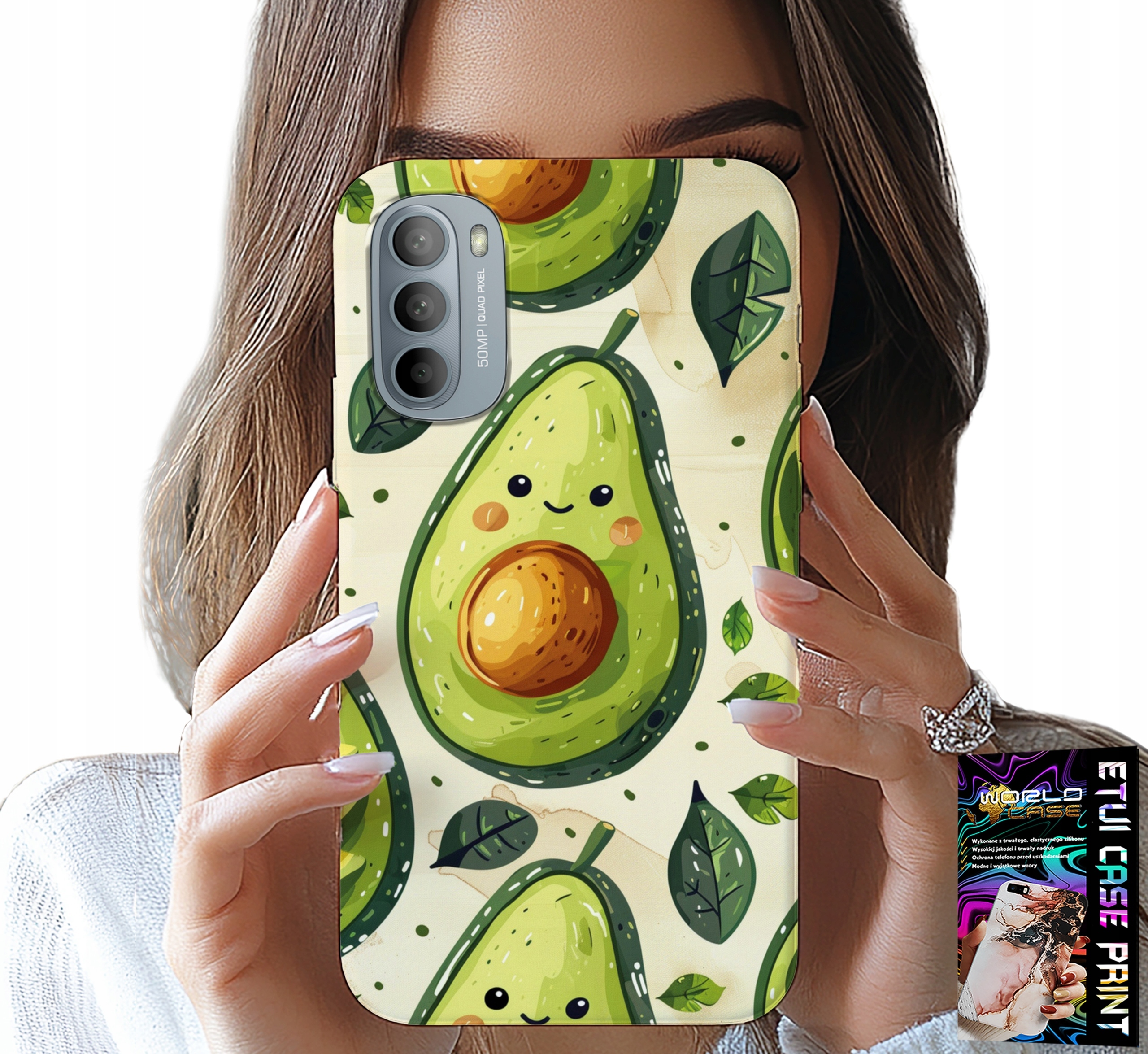 ETUI DO MOTOROLA G31 / G41 - SŁODKIE UŚMIECHNIĘTE AWOKADO OBUDOWA