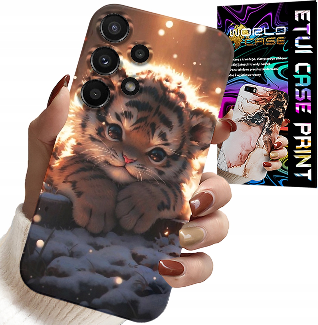 ETUI DO SAMSUNG GALAXY A13 4G - Z NADRUKIEM SŁODKI TYGRYSEK OBUDOWA CASE