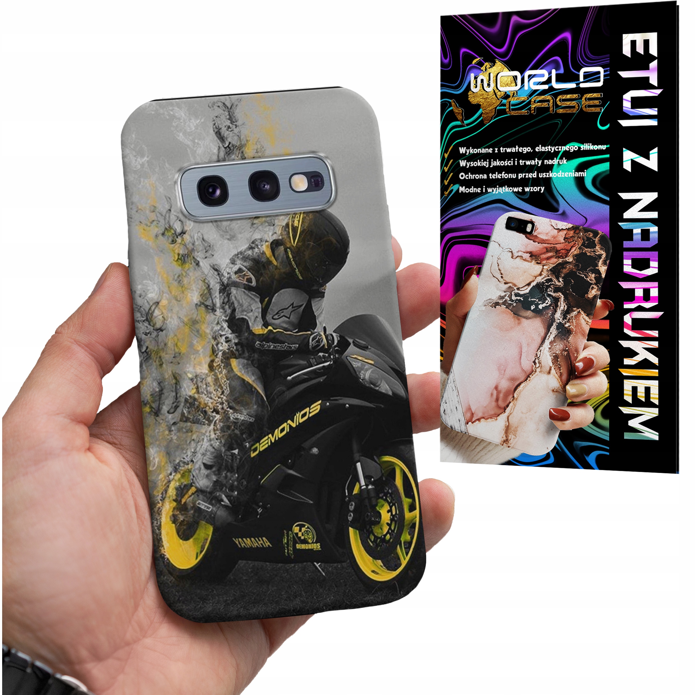 ETUI CASE DO SAMSUNG S10E - MOTOR FAN Motocykle MĘSKIE WZORY PLECKI