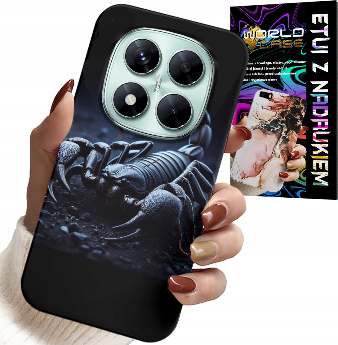 ETUI DO XIAOMI NOTE 14 PRO 5G - SKORPION, SKORPIONY + FOLIA HYDROŻELOWA