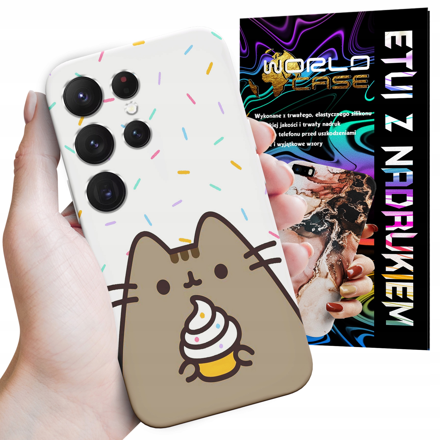 ETUI CASE DO SAMSUNG S24 ULTRA - SŁODKI KOTEK KOT OBUDOWA PLECKI