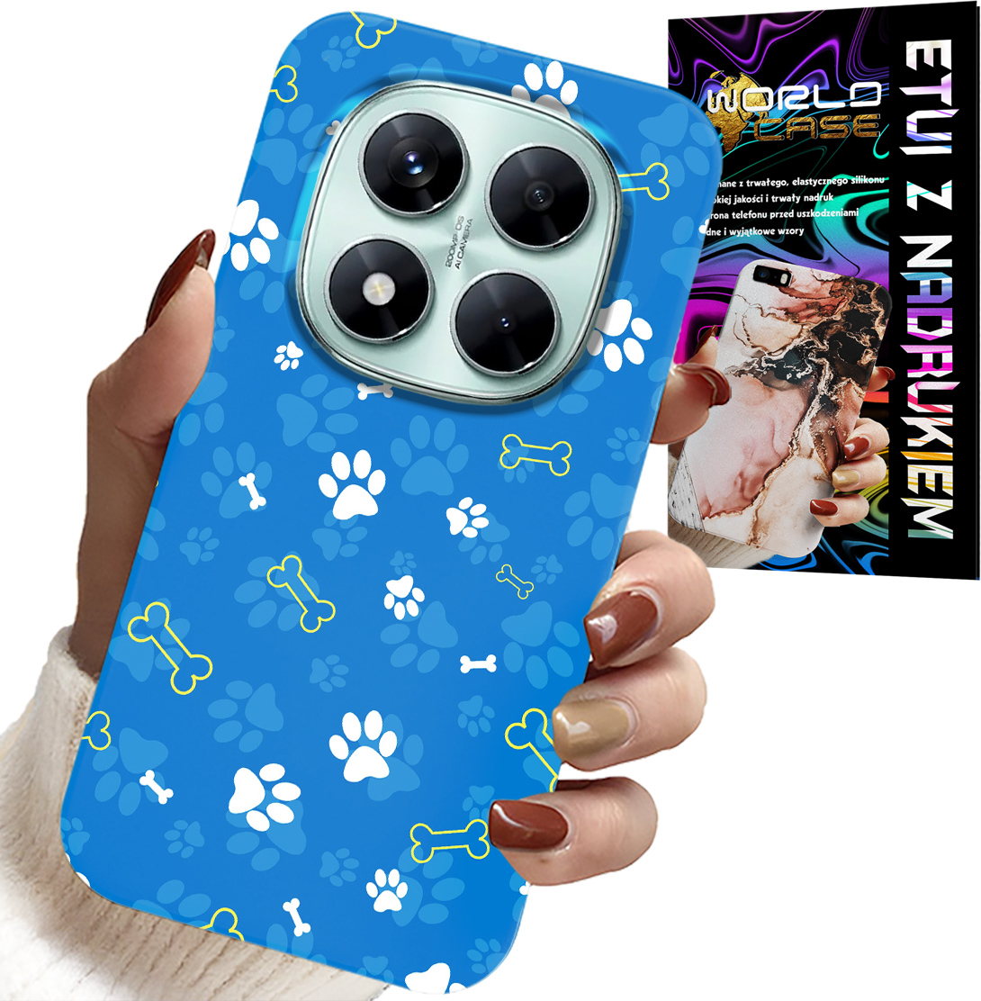 ETUI DO XIAOMI NOTE 14 PRO+ 5G - ŁAPKI KOŚCI PIES PATROL WZORY DLA DZIECI