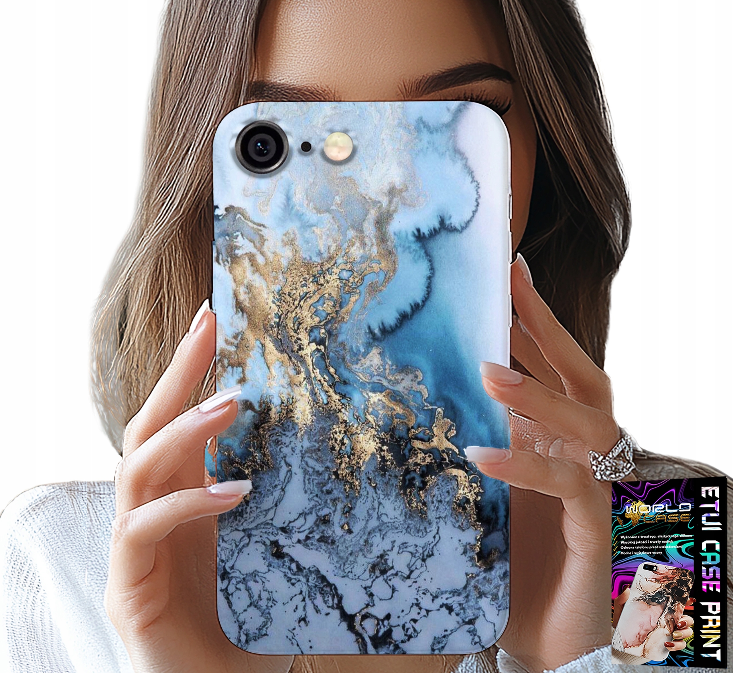 ETUI DO IPHONE 6 / 6S - MARMUREK MARMURKI DAMSKIE WZORY +SZKŁO