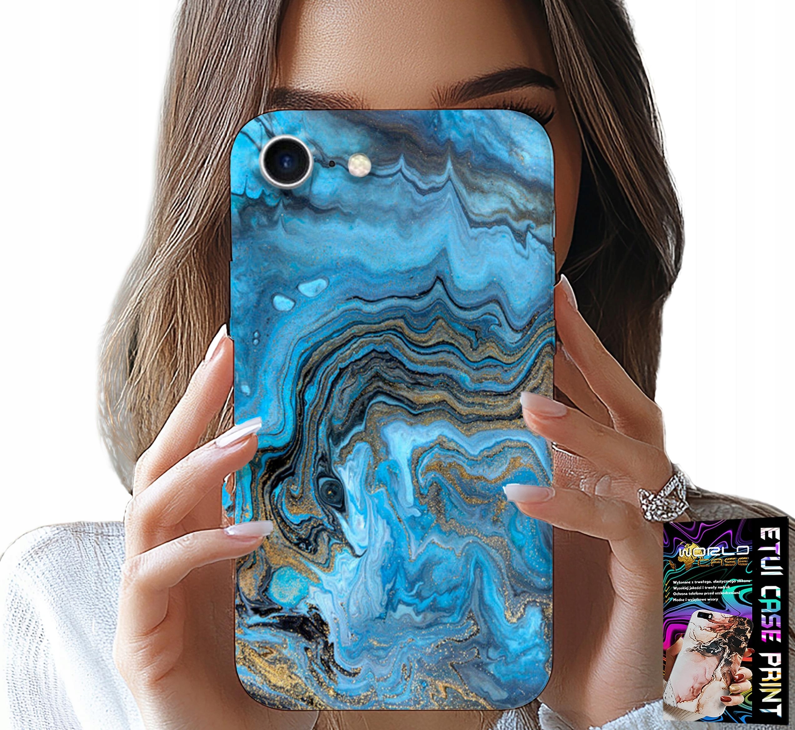 ETUI DO IPHONE 7 / 8 / SE2 - MARMURKOWE WZORY OBUDOWA CASE + FOLIA