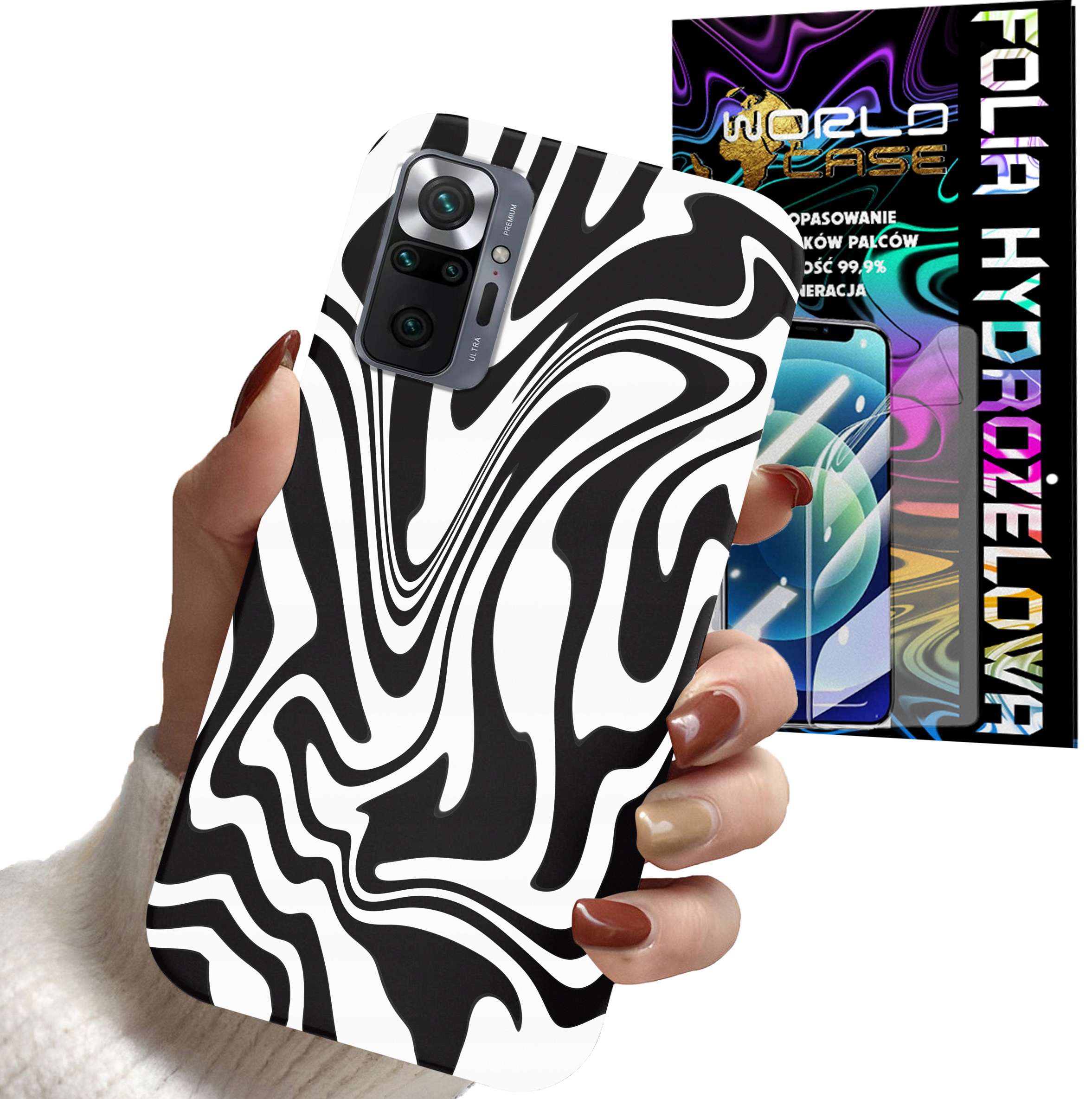 ETUI DO XIAOMI NOTE 10 PRO - ABSTRAKCJA ZEBRA WZORY DLA KOBIET + FOLIA