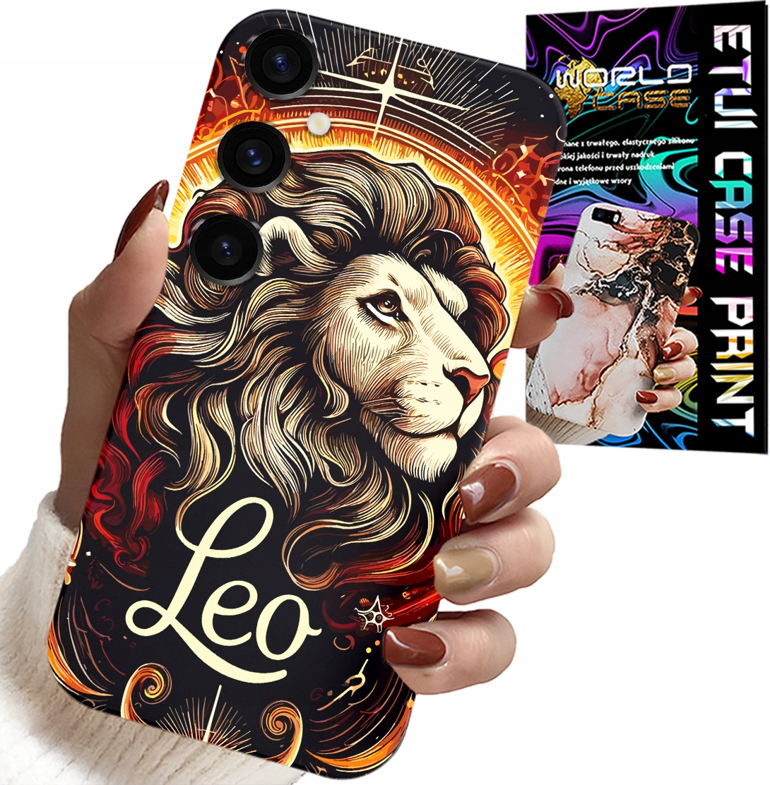ETUI DO SAMSUNG GALAXY S24 - LEW, ZNAK ZODIAKU ASTRONOMIA, CASE + SZKŁO