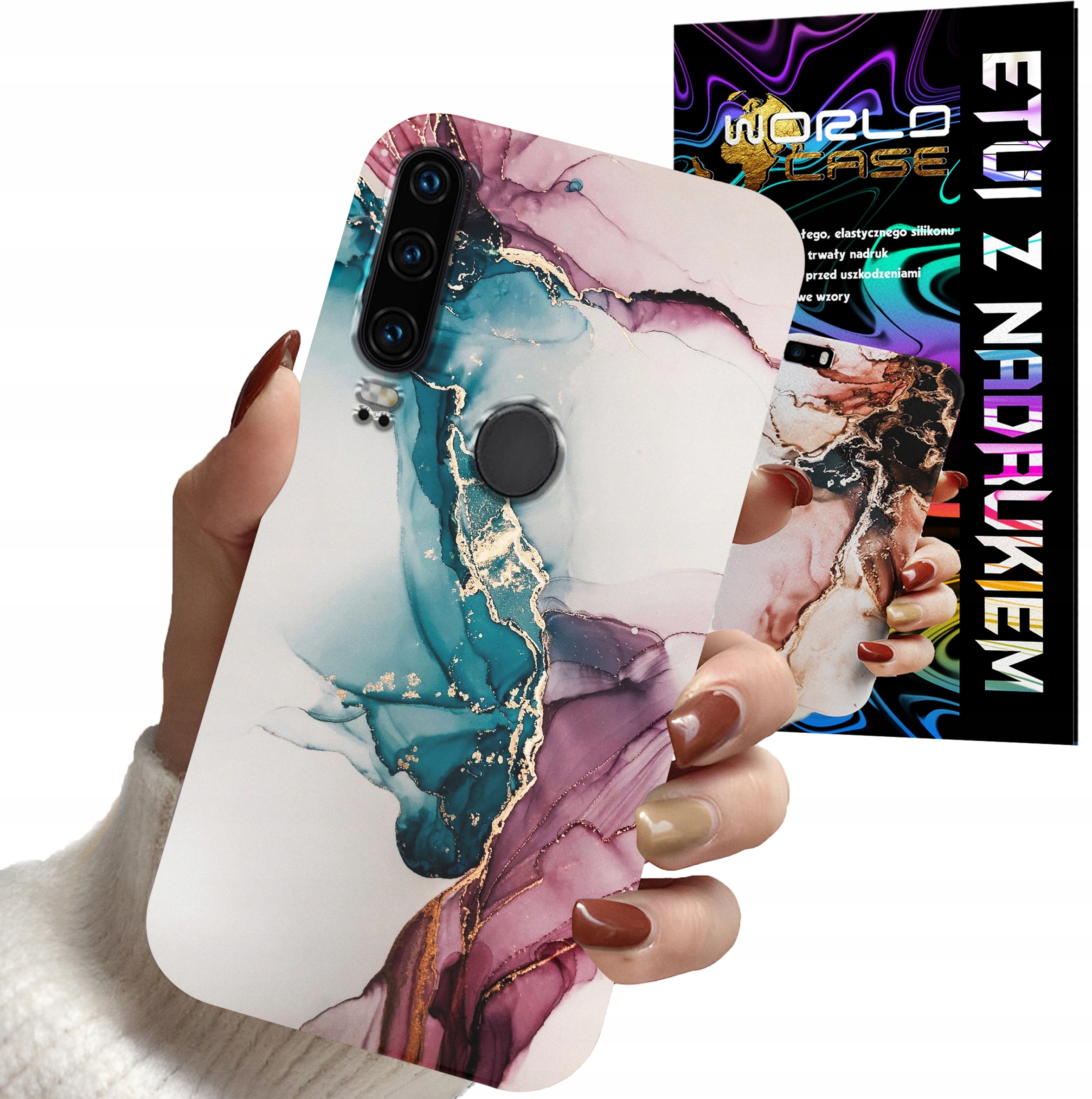 ETUI CASE DO HUAWEI P30 LITE - MARMUR WZORY DLA KOBIET PLECKI OBUDOWA