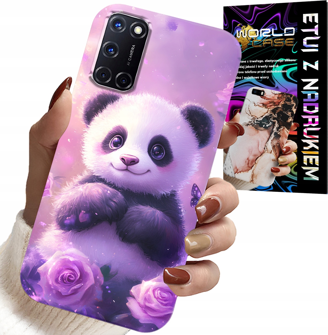 ETUI DO OPPO A52 - SŁODKA PANDA WZORY DLA DZIECI + SZKŁO