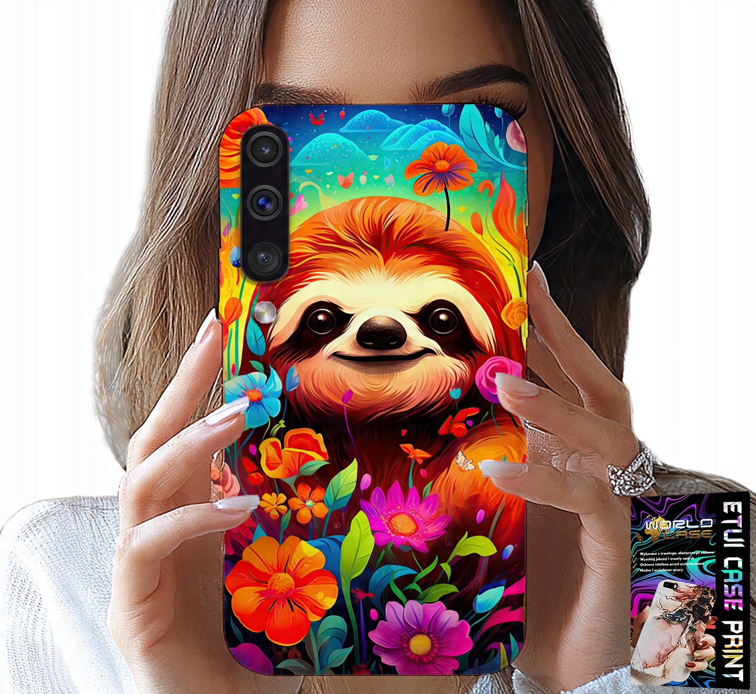 ETUI DO SAMSUNG GALAXY A70 - KOLOROWE WZORY KOALA ZWIERZĘTA + SZKŁO