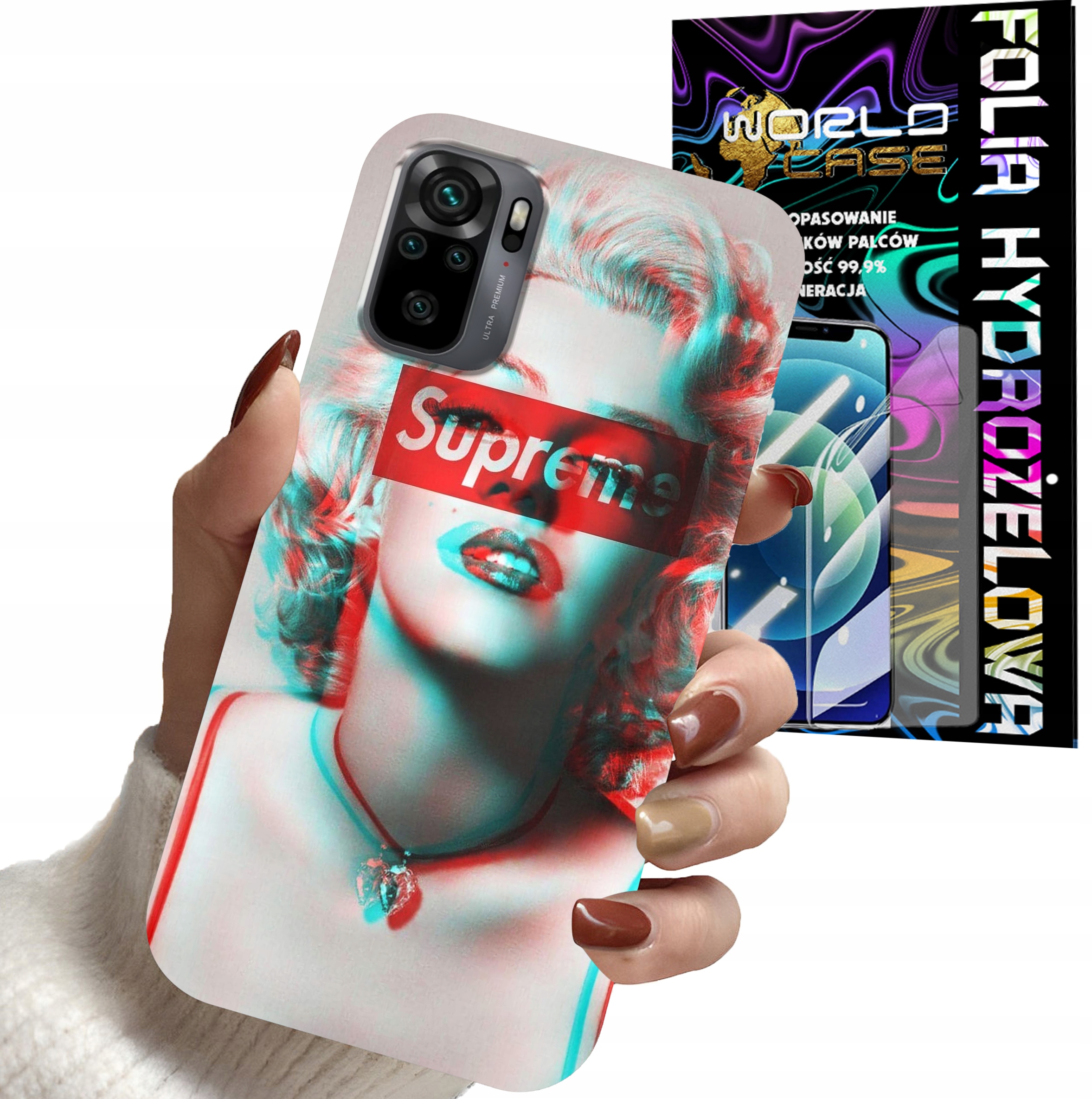 ETUI DO XIAOMI NOTE 10 10s - Monroe MODNE KOBIECE WZORY + FOLIA