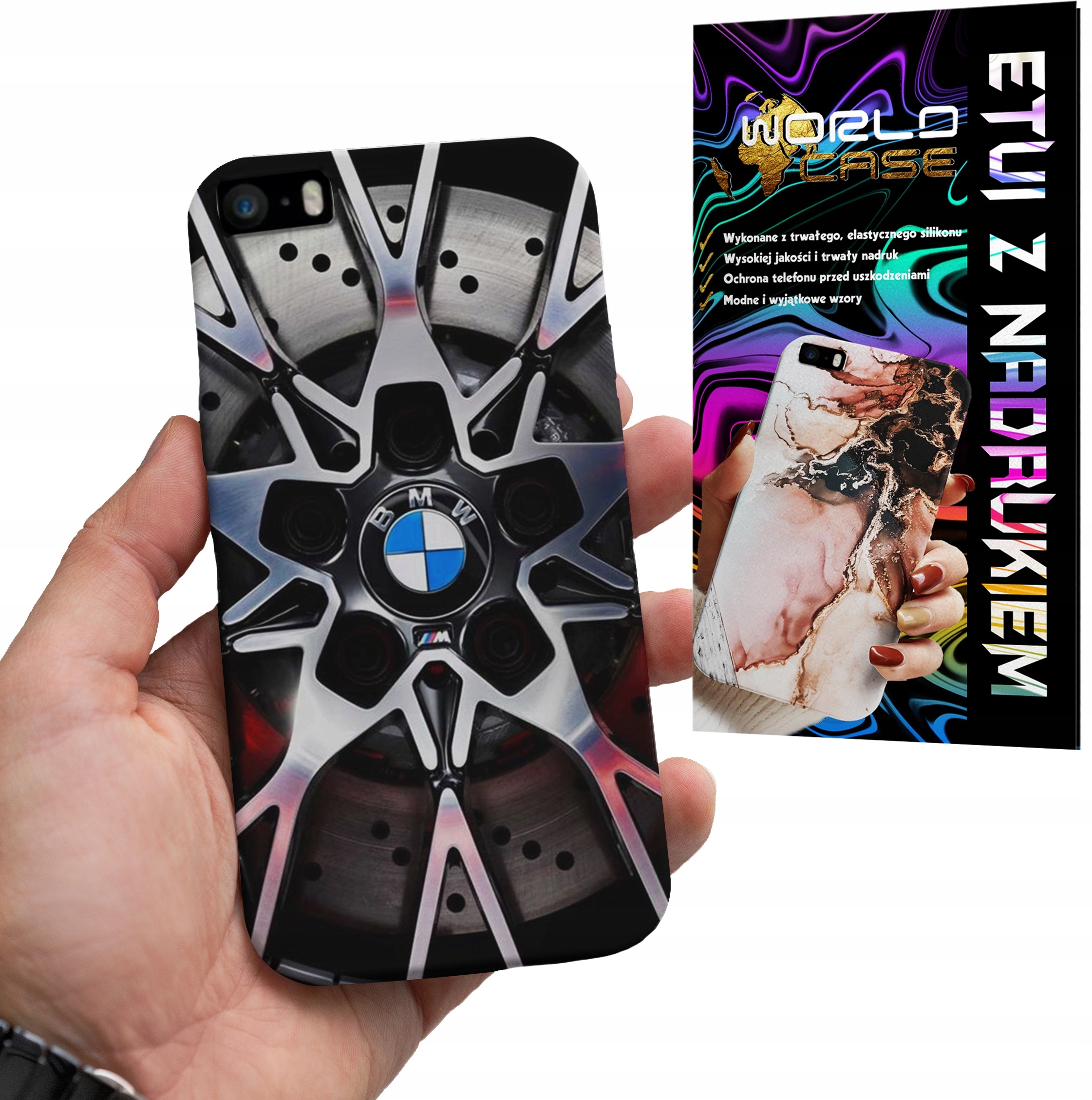 ETUI CASE DO IPHONE SE 2020 - BMW FELHGA AUTO FAN WZORY MERCEDES ITP