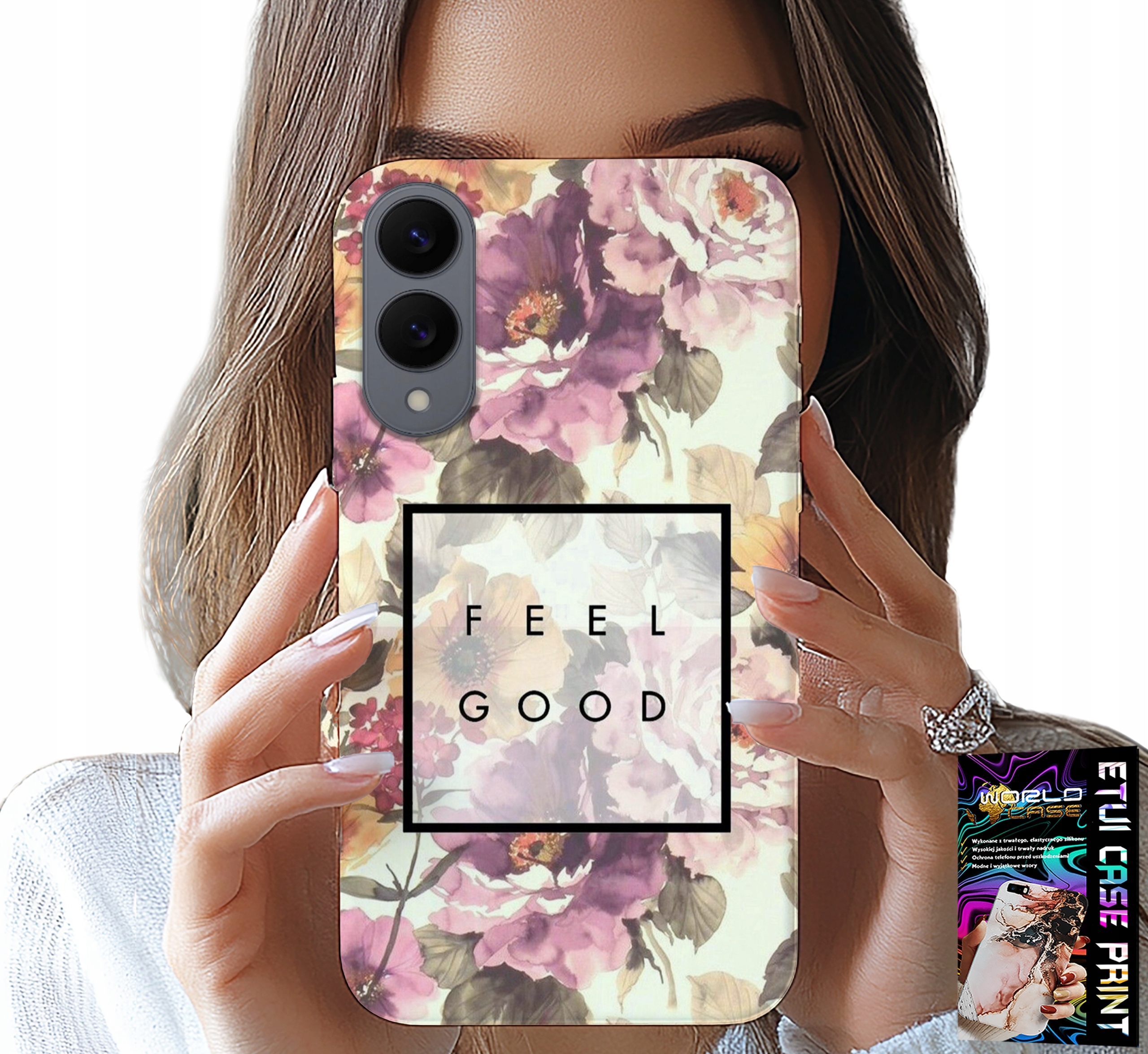 ETUI DO SAMSUNG GALAXY S25 EDGE - KWIATISTY WZÓR, MODNE DAMSKIE + SZKŁO