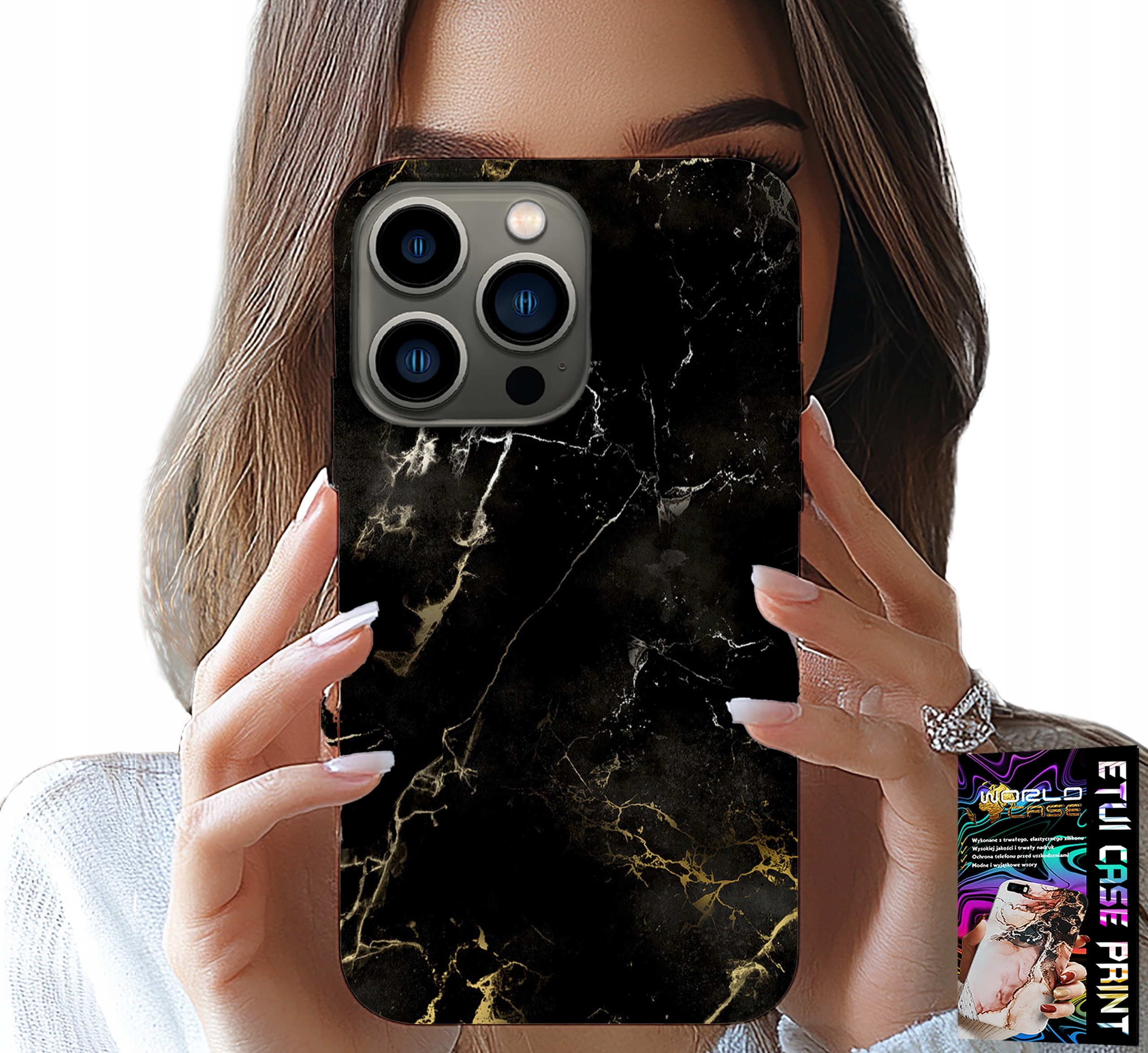 ETUI DO IPHONE 15 PRO MAX - KAMIENNE ELEGANCKIE WZORY FUTERAŁ CASE