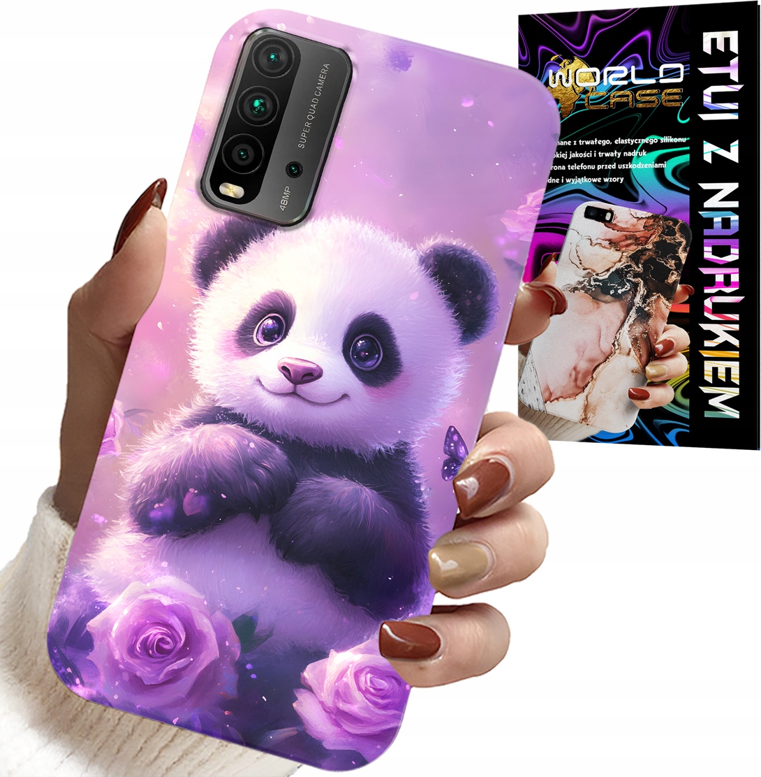ETUI DO XIAOMI REDMI 9T - SŁODKA PANDA WZORY DLA DZIECI + SZKŁO
