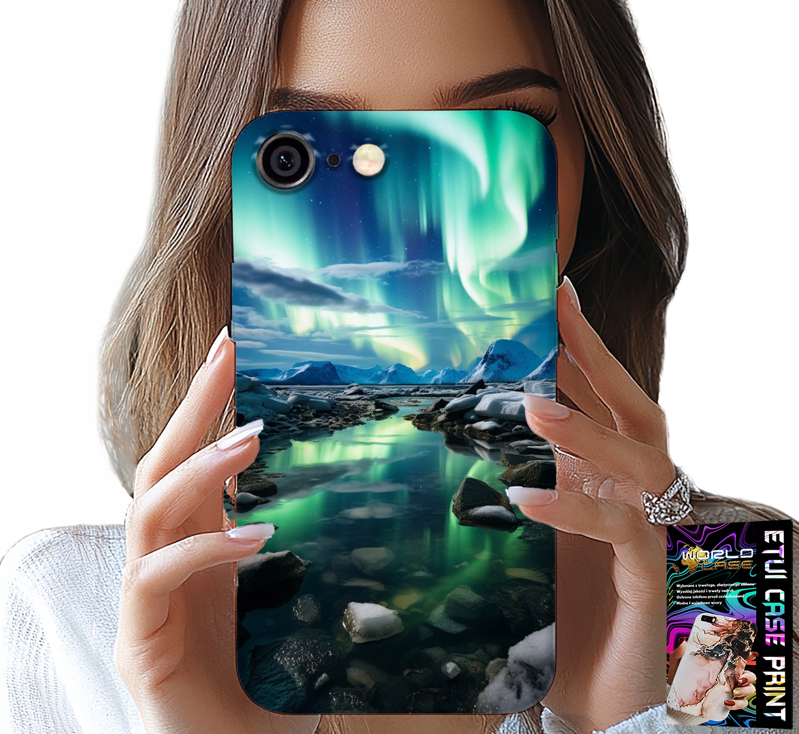 ETUI DO IPHONE ( 6 PLUS ) - ALASKA ZORZA POLARNA STAWIK CASE + SZKŁO