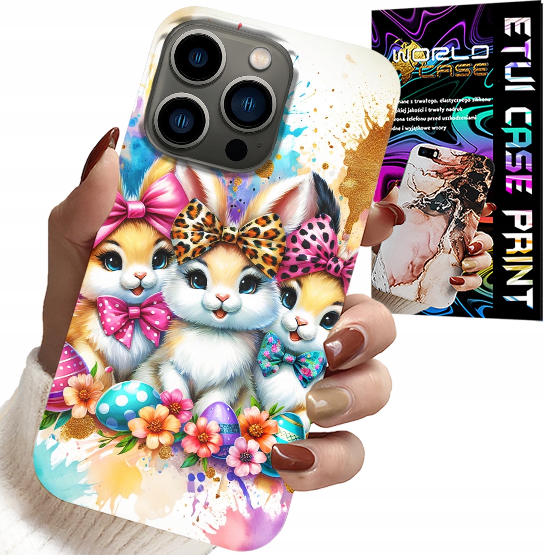 ETUI DO IPHONE 16 PRO MAX - KRÓLICZKI, ŚWIĄTECZNE, KRÓLIK, WIELKANOC