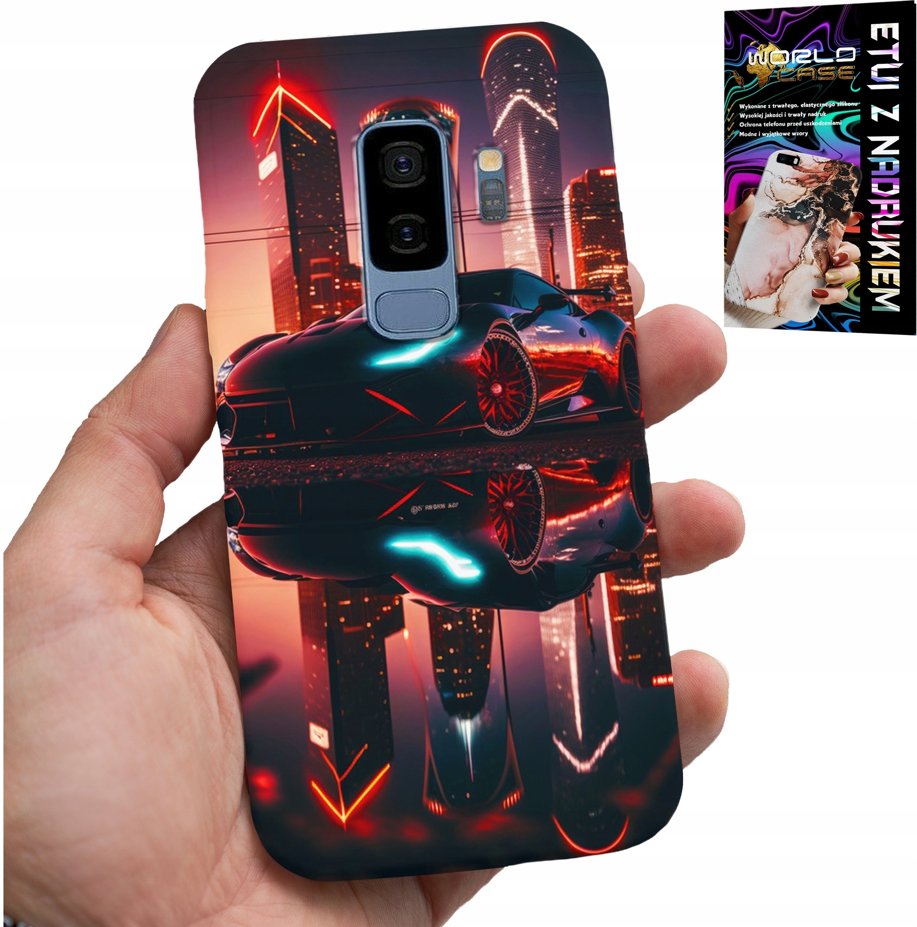 ETUI DO SAMSUNG GALAXY S9 PLUS - SAMOCHODY FAN, WZORY DLA MĘŻCZYZN +FOLIA