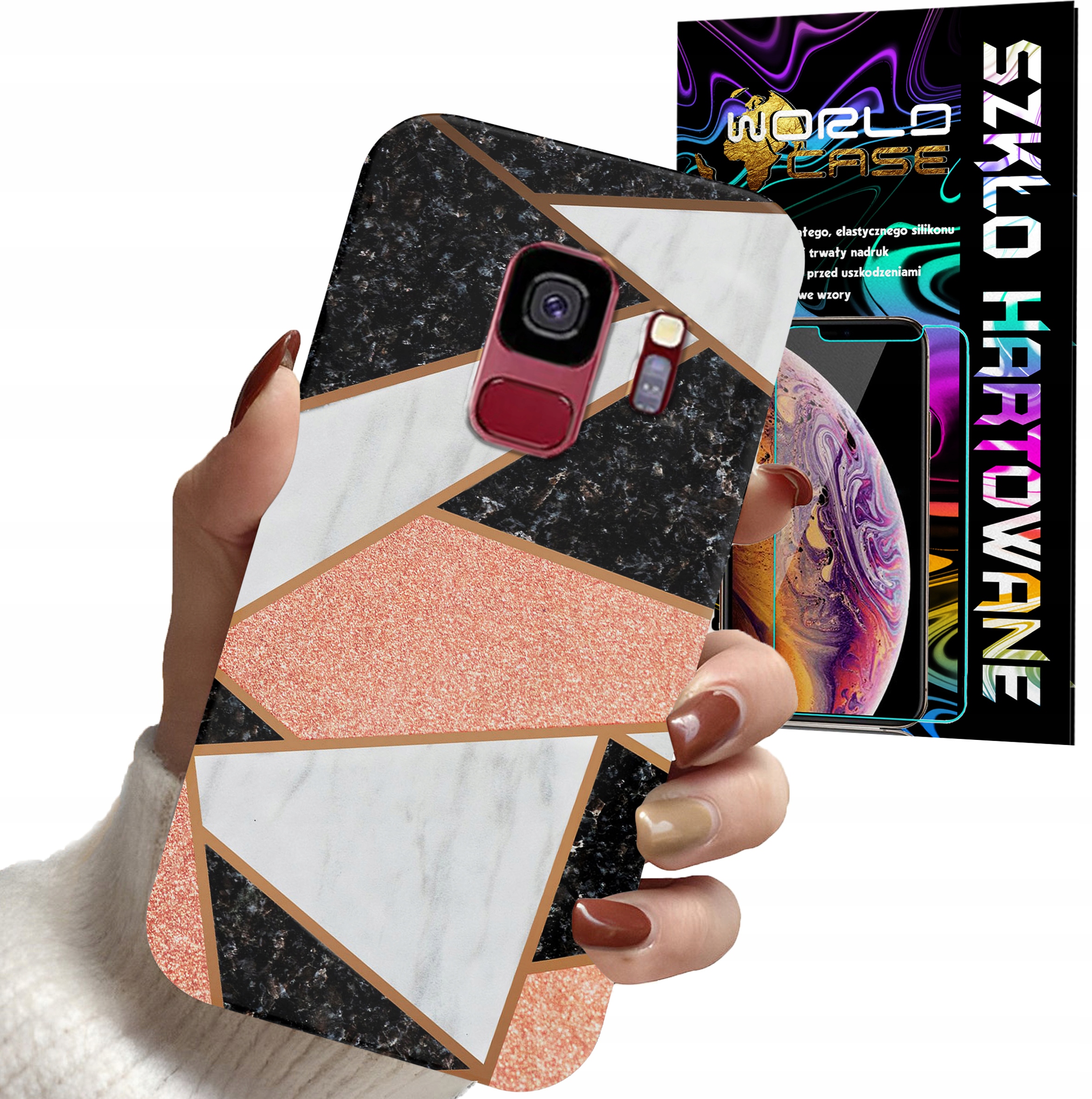 ETUI DO SAMSUNG S9 - ELEGANCKIE MODNE WZORY DLA KOBIET + SZKŁO