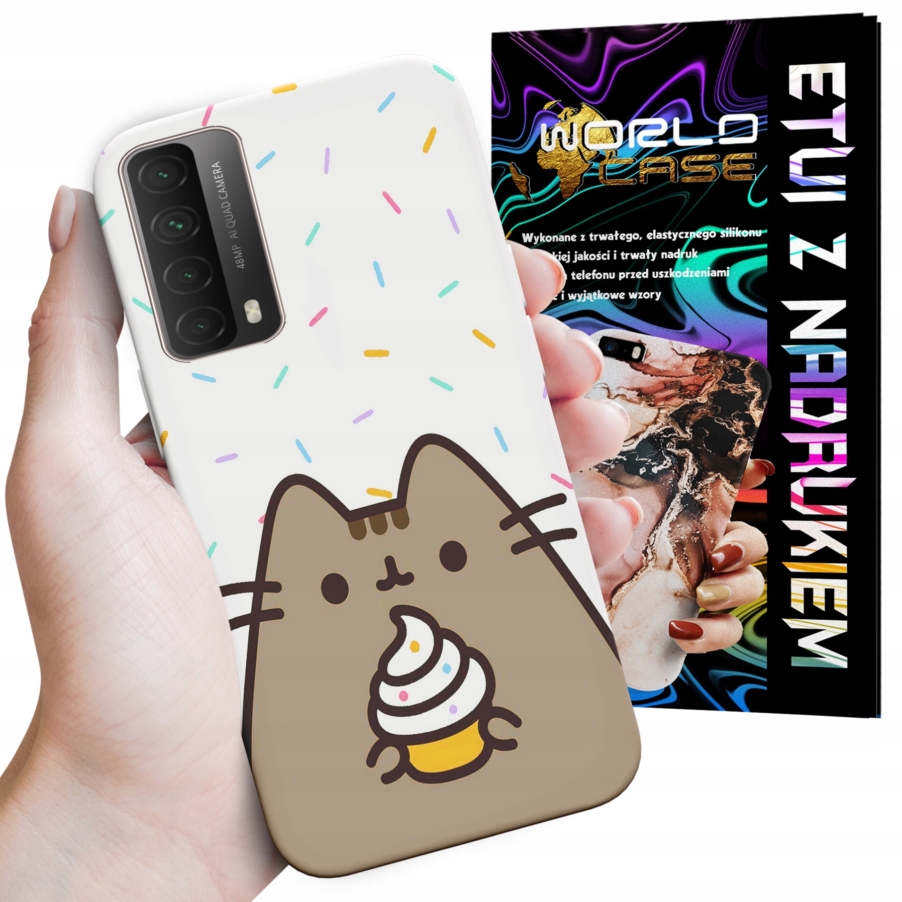 ETUI CASE DO HUAWEI P SMART 2021 - SŁODKI KOTEK KOT OBUDOWA PLECKI