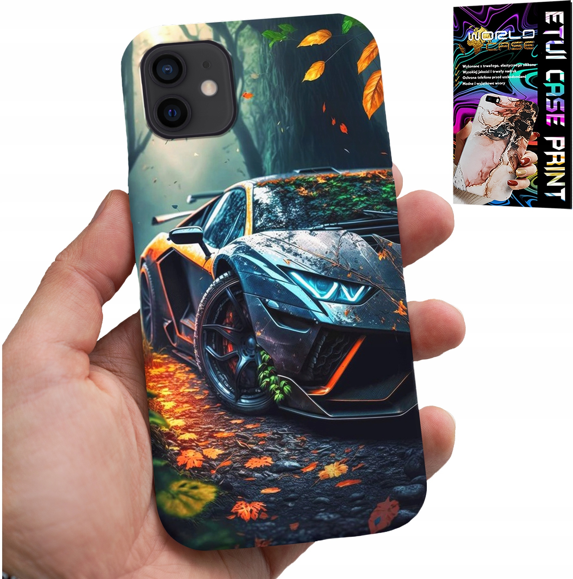 ETUI DO IPHONE 13 MINI - LUKSUSOWE SAMOCHODY SUPER AUTA WZORY