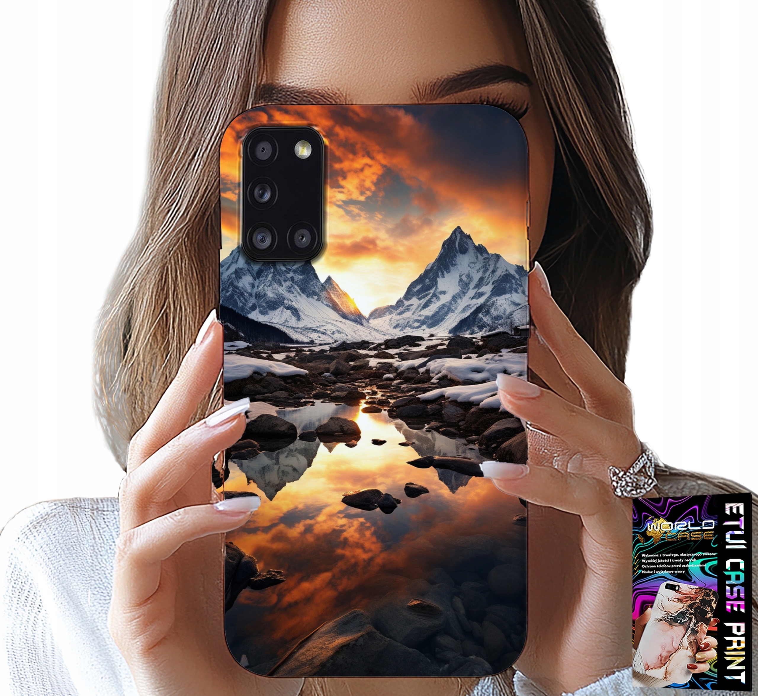 ETUI DO SAMSUNG GALAXY A31 - STRUMIEŃ, GÓRY, SZCZYTY, EVEREST + FOLIA