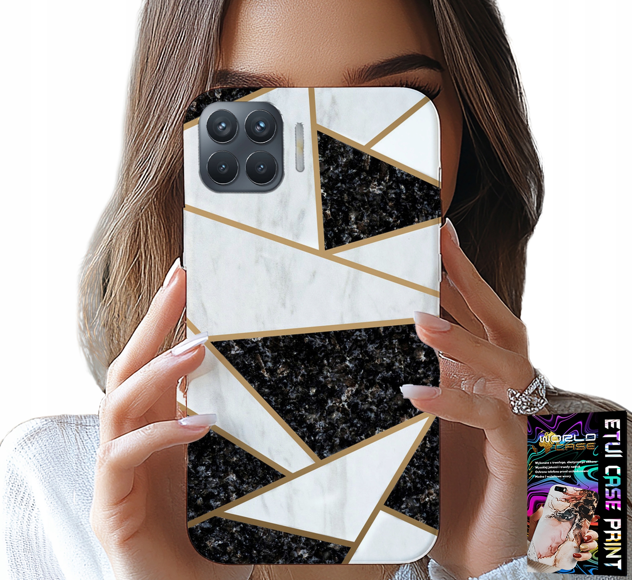 ETUI DO OPPO RENO 4 LITE - ELEGANCKIE MODNE WZORY CASE + SZKŁO