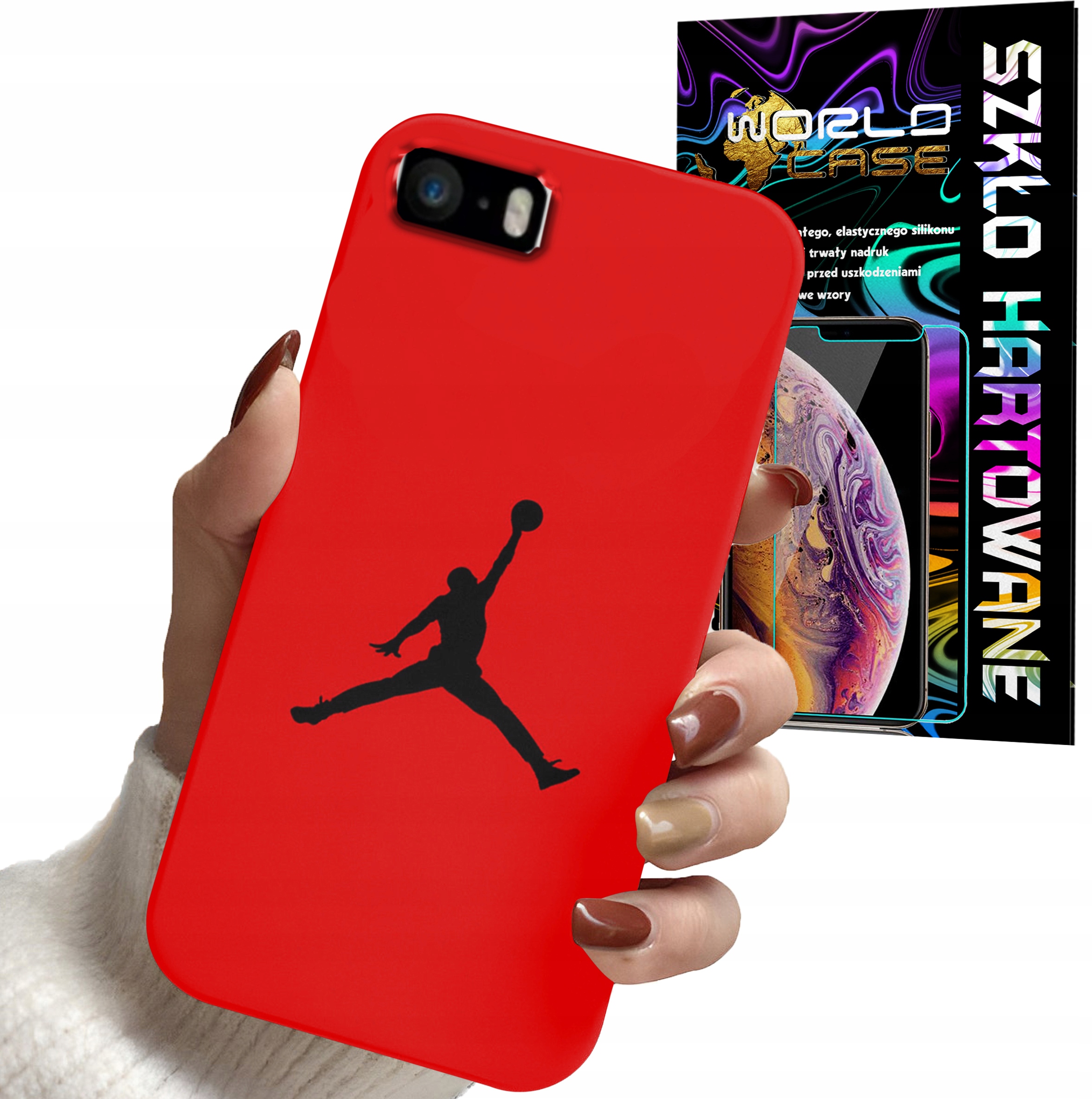 ETUI CASE DO IPHONE 5 5S 5C - KOSZYKÓWKA WZORY DLA FANÓW NBA + SZKŁO