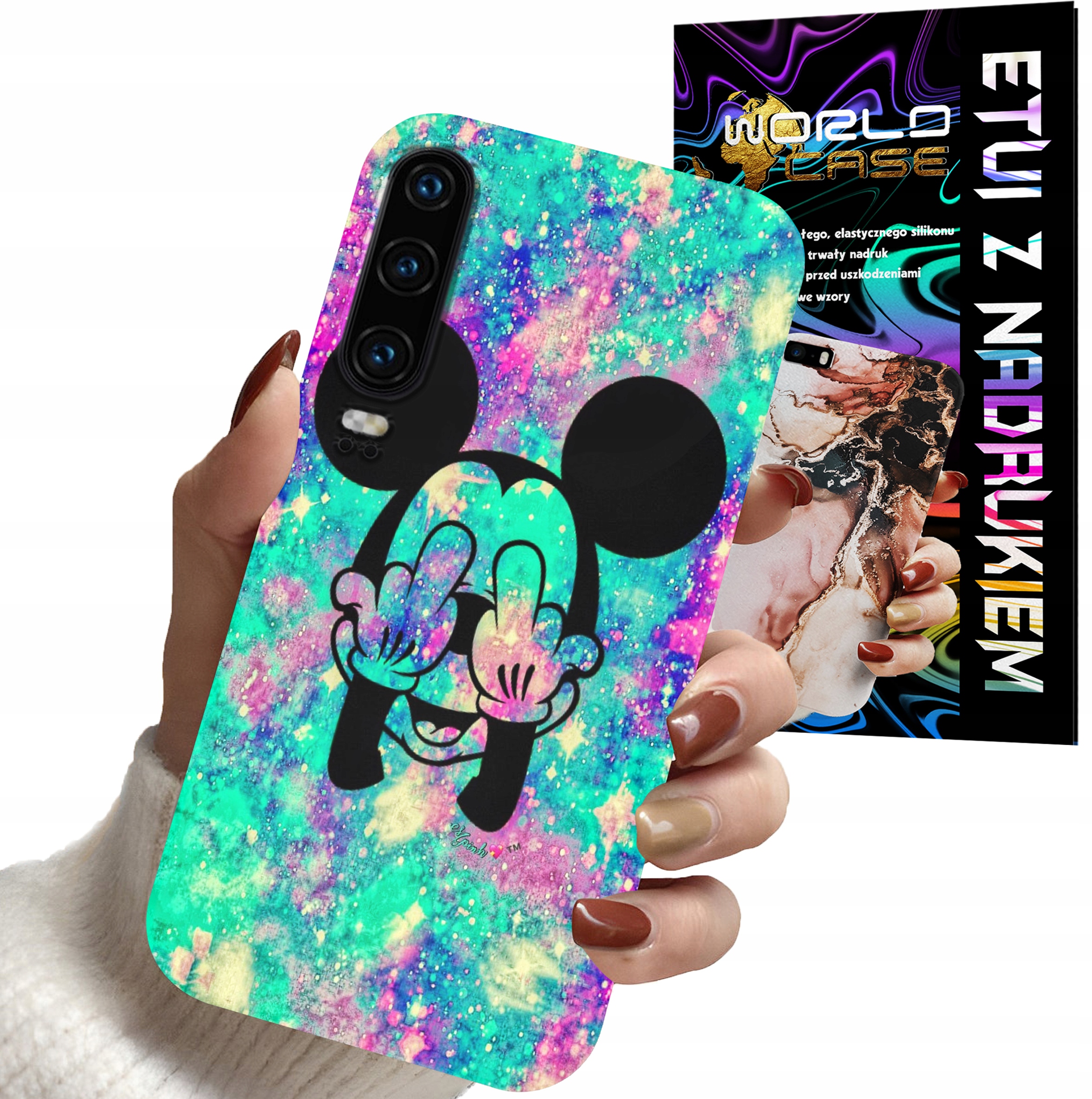 ETUI CASE DO SAMSUNG A70 - MYSZKA MINNIE DAMSKIE WZORY PLECKI
