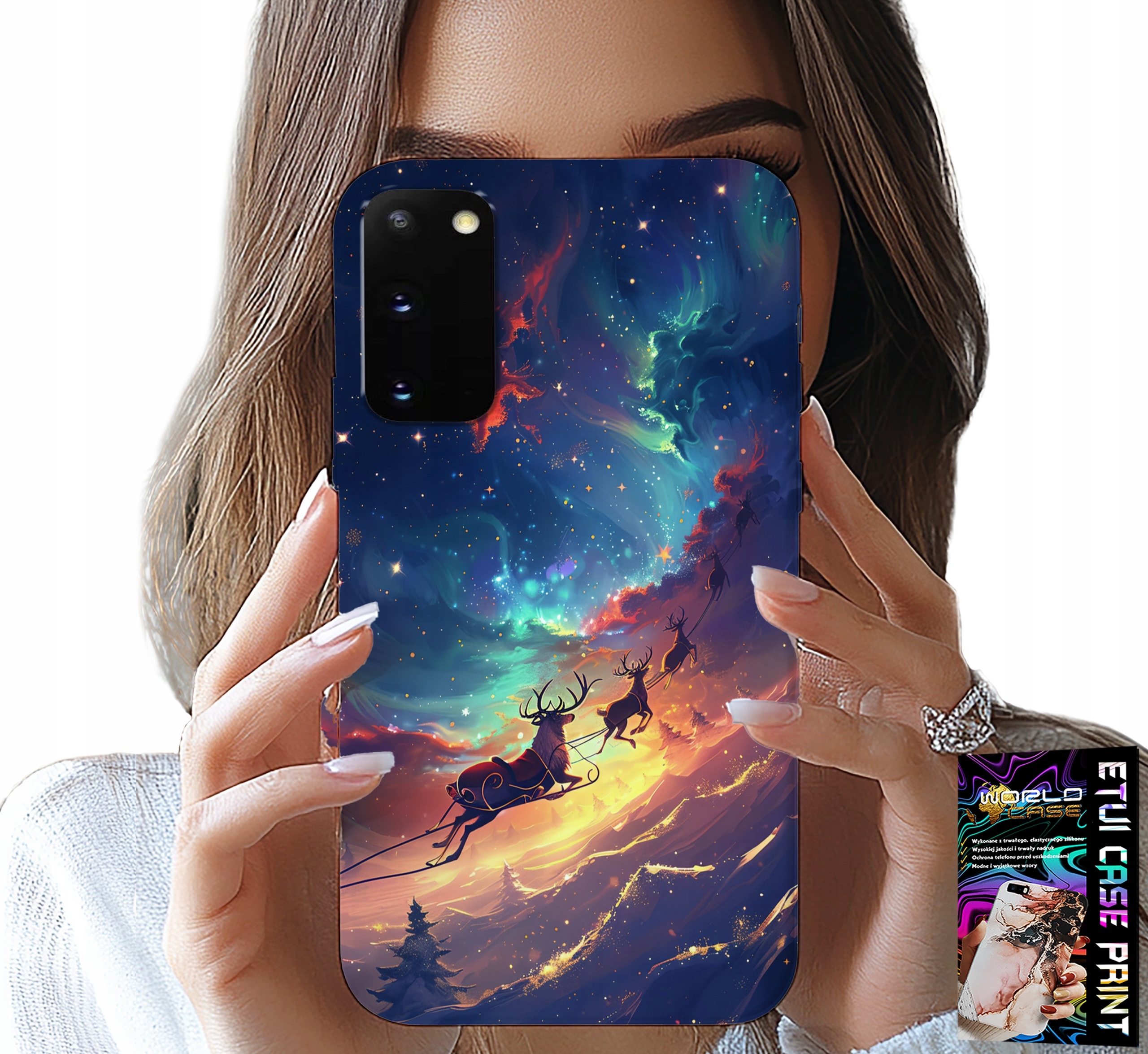 ETUI DO SAMSUNG GALAXY S20 - RENIFEREK SŁODKI RENIFER ŚWIĄTECZNY WZÓR