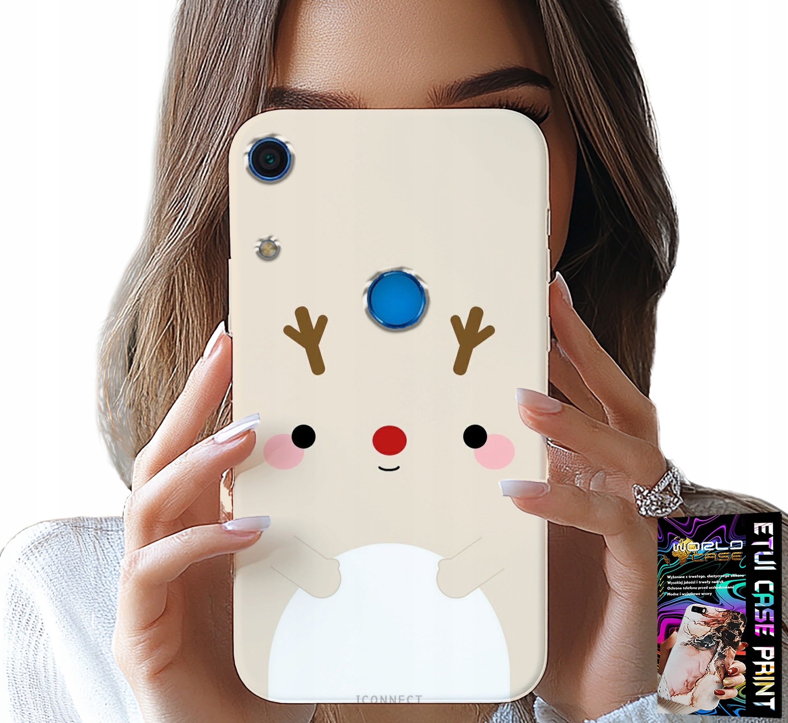 ETUI DO HUAWEI Y6S - RENIFEREK, RENIFER, ŚWIĄTECZNE WZORY