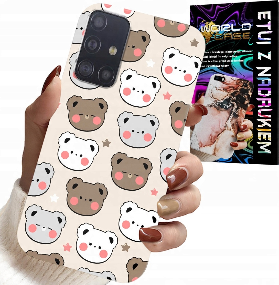 ETUI DO SAMSUNG GALAXY A71 - MIŚ MISIE WZORY DLA NAJMŁODSZYCH + SZKŁO