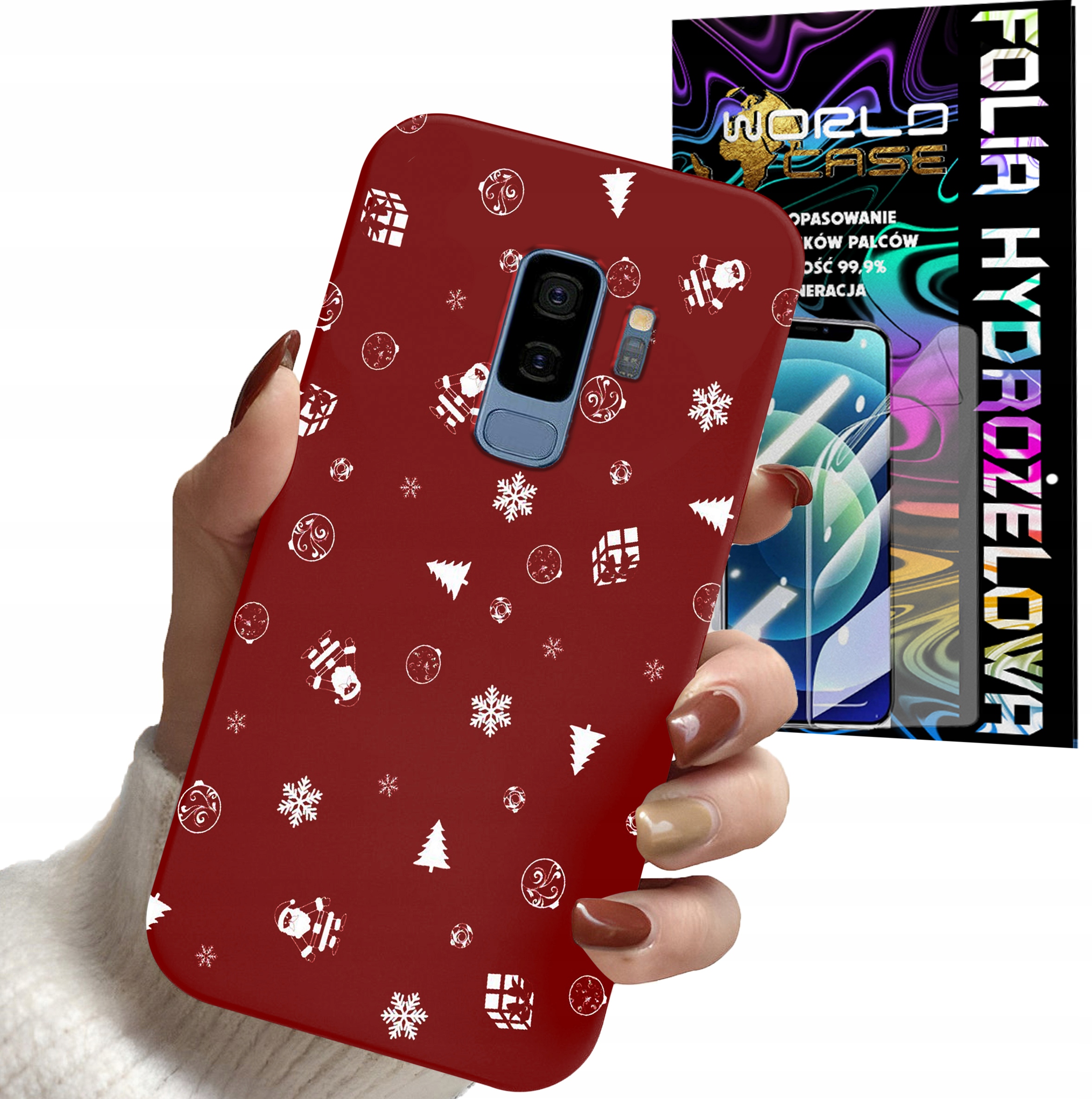 ETUI DO SAMSUNG S9+ PLUS - ŚWIĄTECZNE WZORY CHOINKA MIKOŁAJ + FOLIA