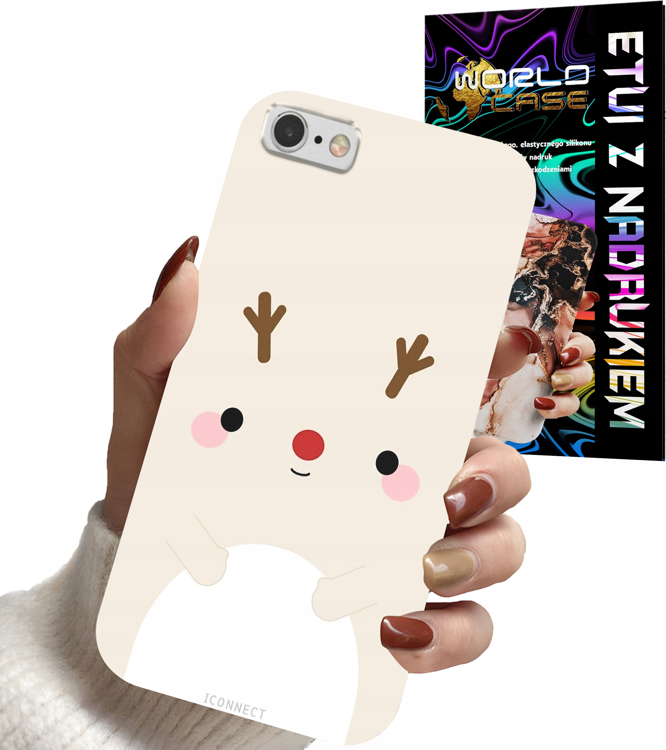 ETUI CASE DO IPHONE 6 PLUS - ŚWIĄTECZNE WZORY RENIFER MIKOŁAJ ŚWIĘTA