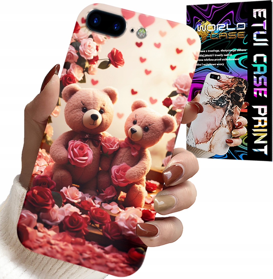 ETUI DO IPHONE ( 7 PLUS ) - MISIE, LOVE YOU, SERCA WIELE WZORÓW CASE