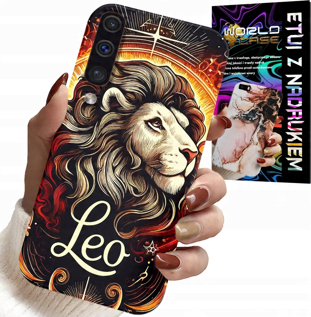ETUI DO SAMSUNG GALAXY A70 - LEW, ZNAK ZODIAKU ASTRONOMIA, CASE + SZKŁO