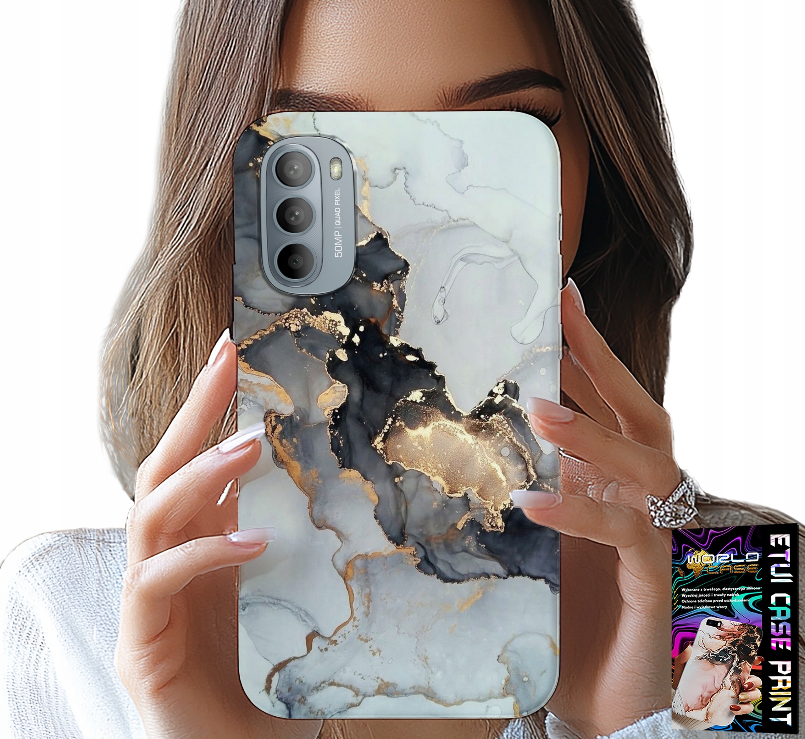 ETUI DO MOTOROLA G31 / G41 - ELEGANCKI MARMUREK MODNE KOBIECE WZORY