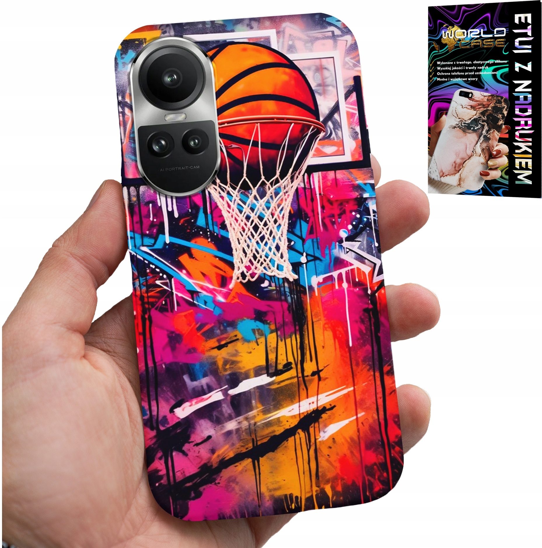 ETUI DO OPPO RENO10 PRO 5G - KOSZYKÓWKA NBA ULICZNE GRAFFITI KOSZ FAN