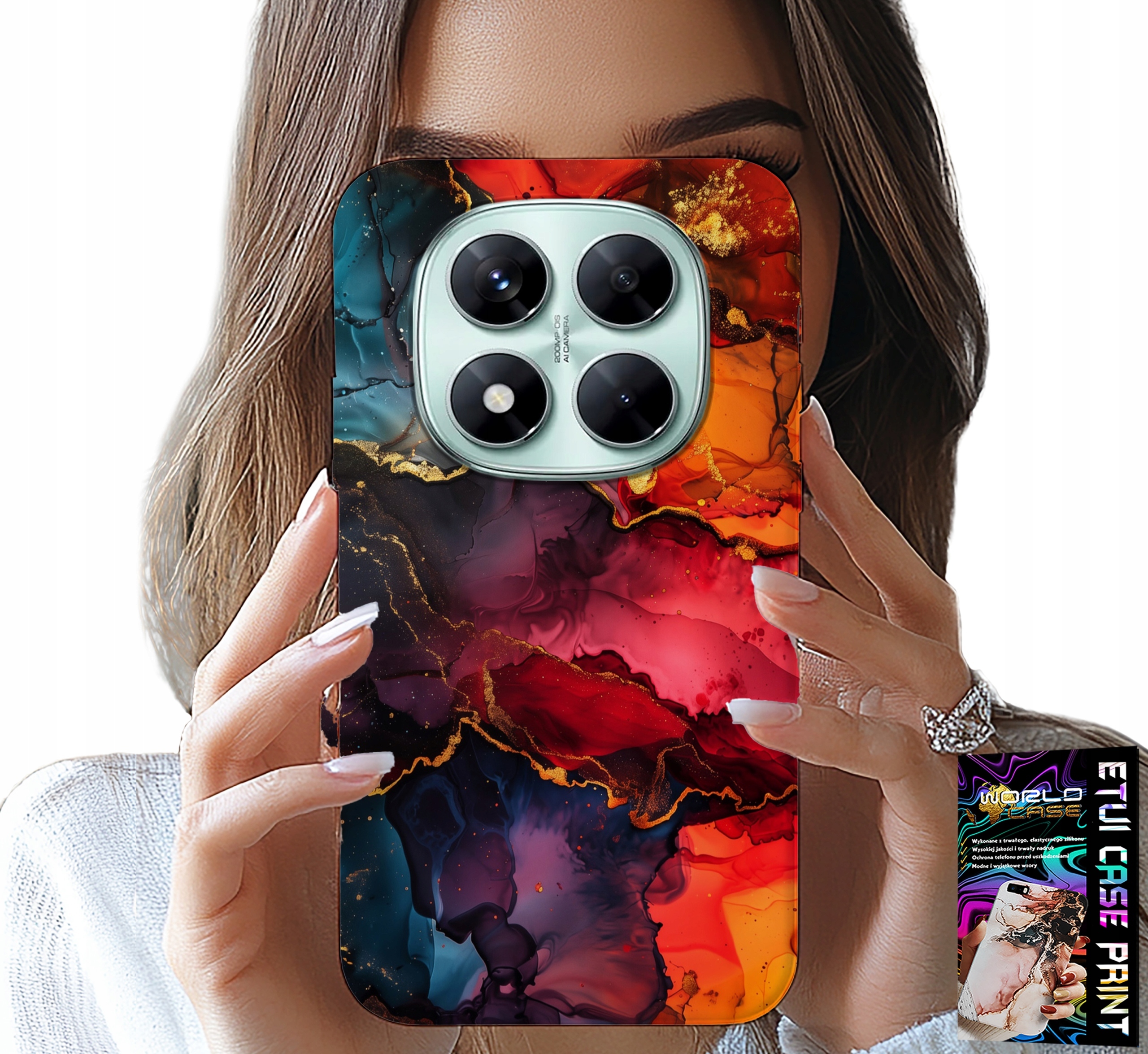 ETUI DO XIAOMI NOTE 14 PRO 5G - KAMIENNE WZORY, OBUDOWA CASE + SZKŁO