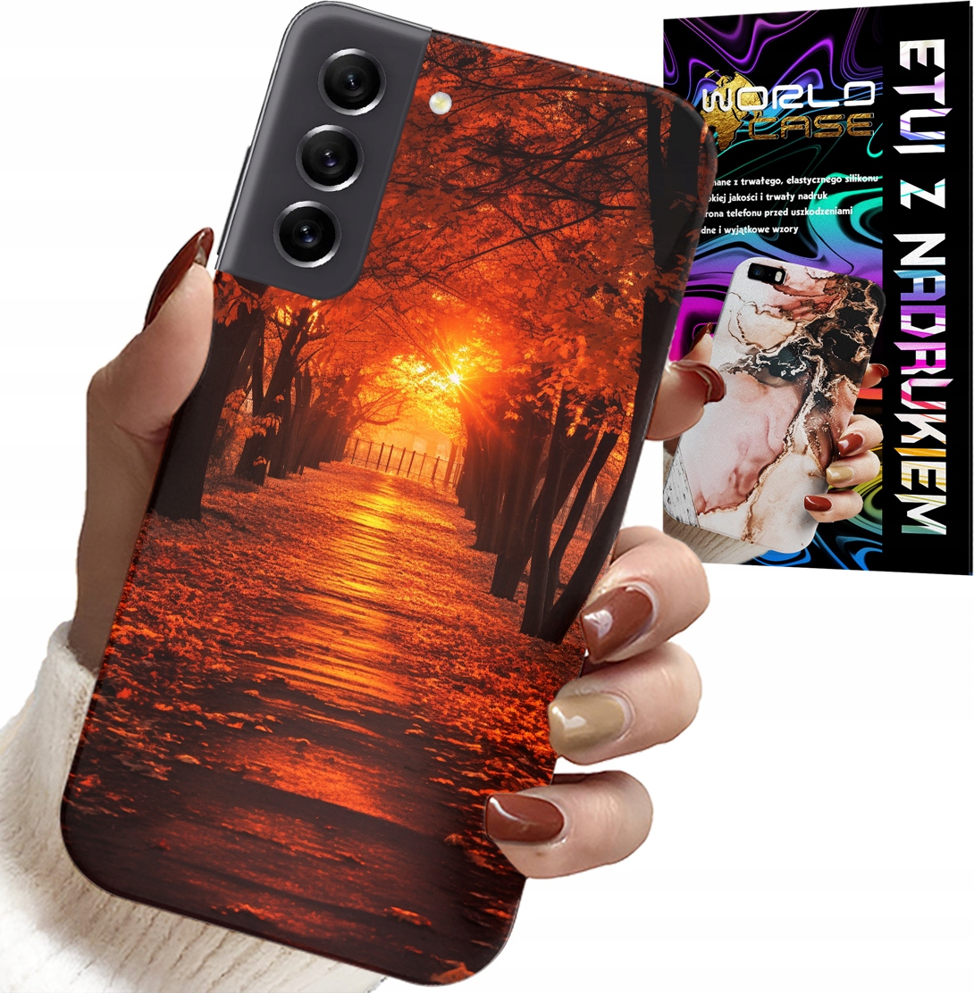 ETUI DO SAMSUNG GALAXY S21 FE - PARK, JESIEŃ, SPADAJĄCE LIŚCIE, PLECKI