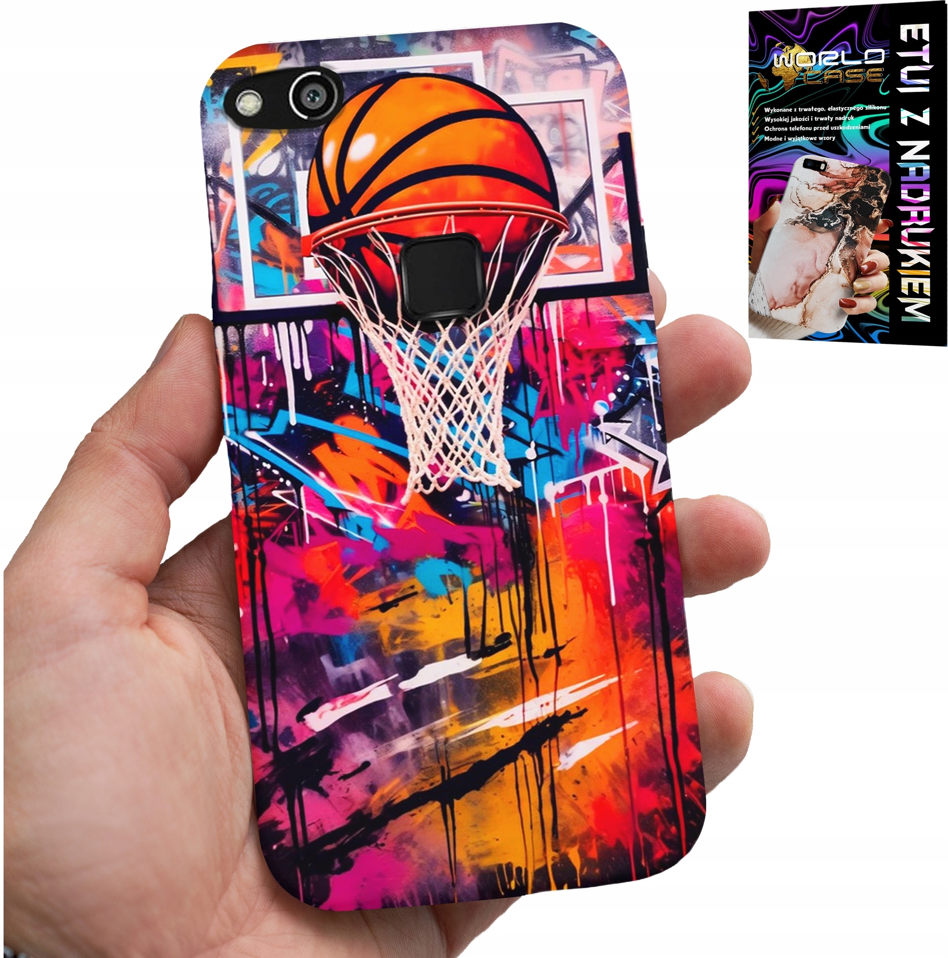 ETUI DO HUAWEI P9 LITE 2016 - KOSZYKÓWKA NBA ULICZNE GRAFFITI KOSZ FAN