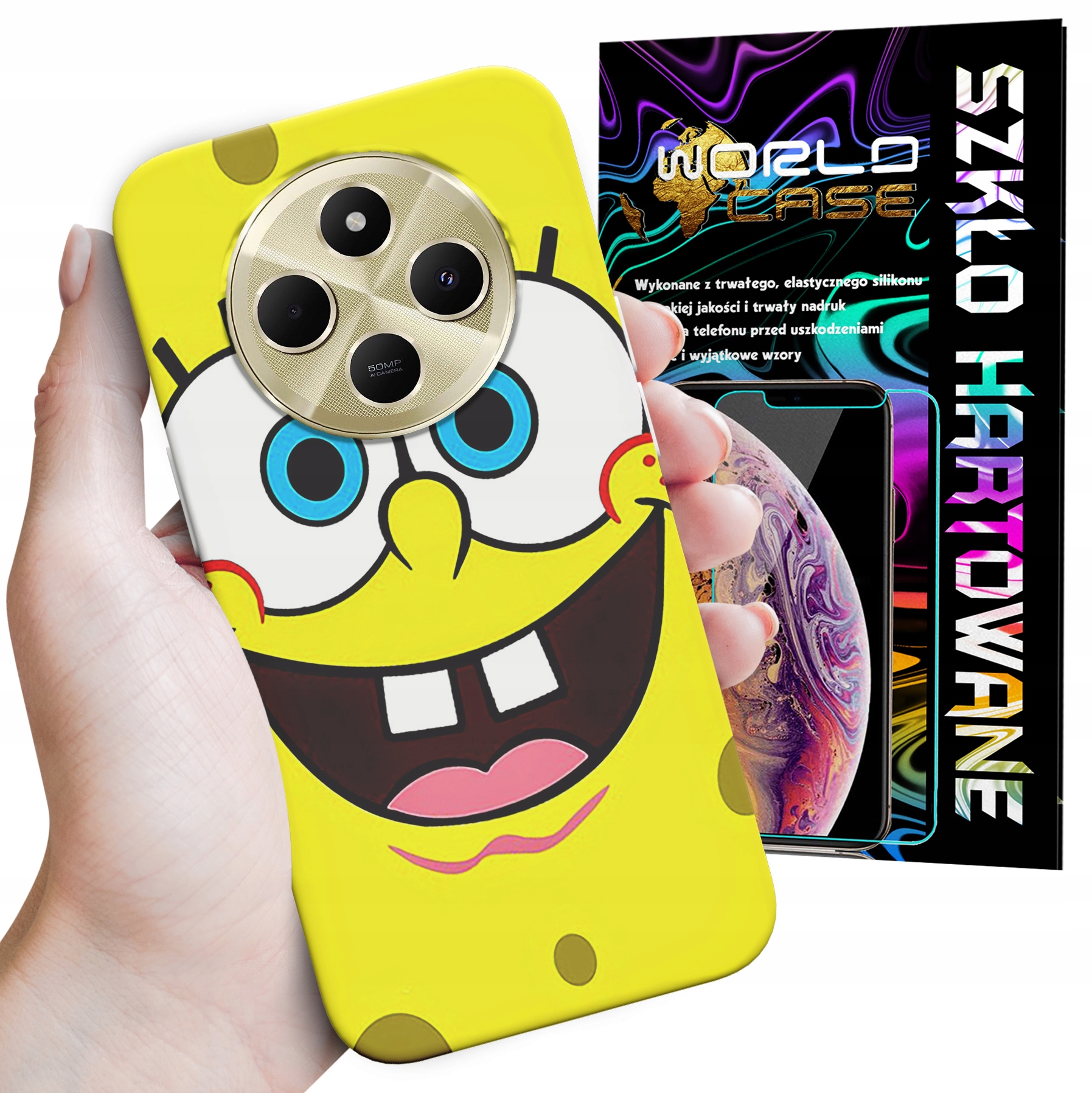 ETUI DO XIAOMI REDMI 14C 4G - SPONGEBOB BAJKI GRY WYBÓR PLECKI + SZKŁO