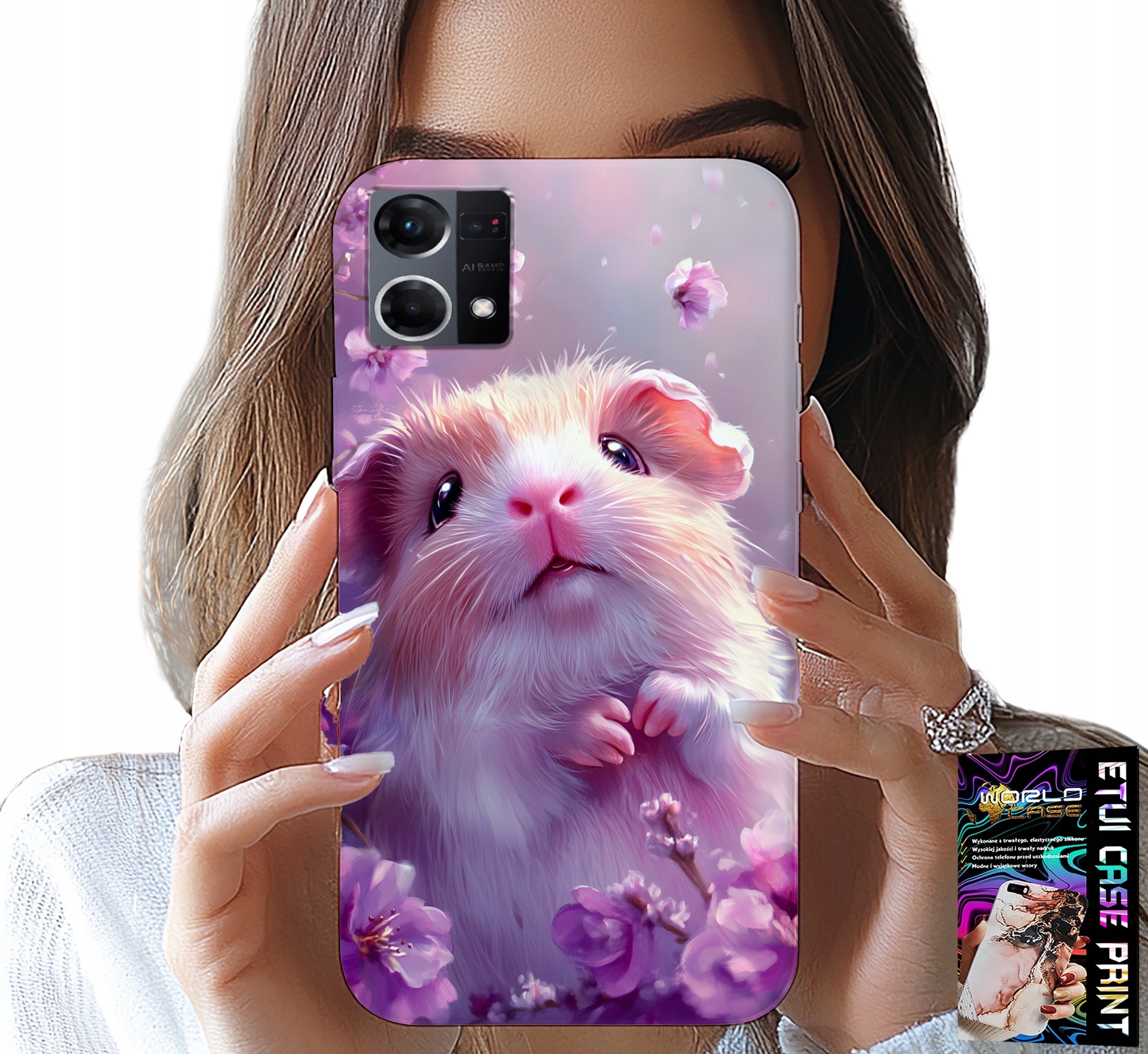 ETUI DO OPPO RENO7 4G - SŁODKI CHOMIK, GRYZONIE WZORY DLA DZIECI