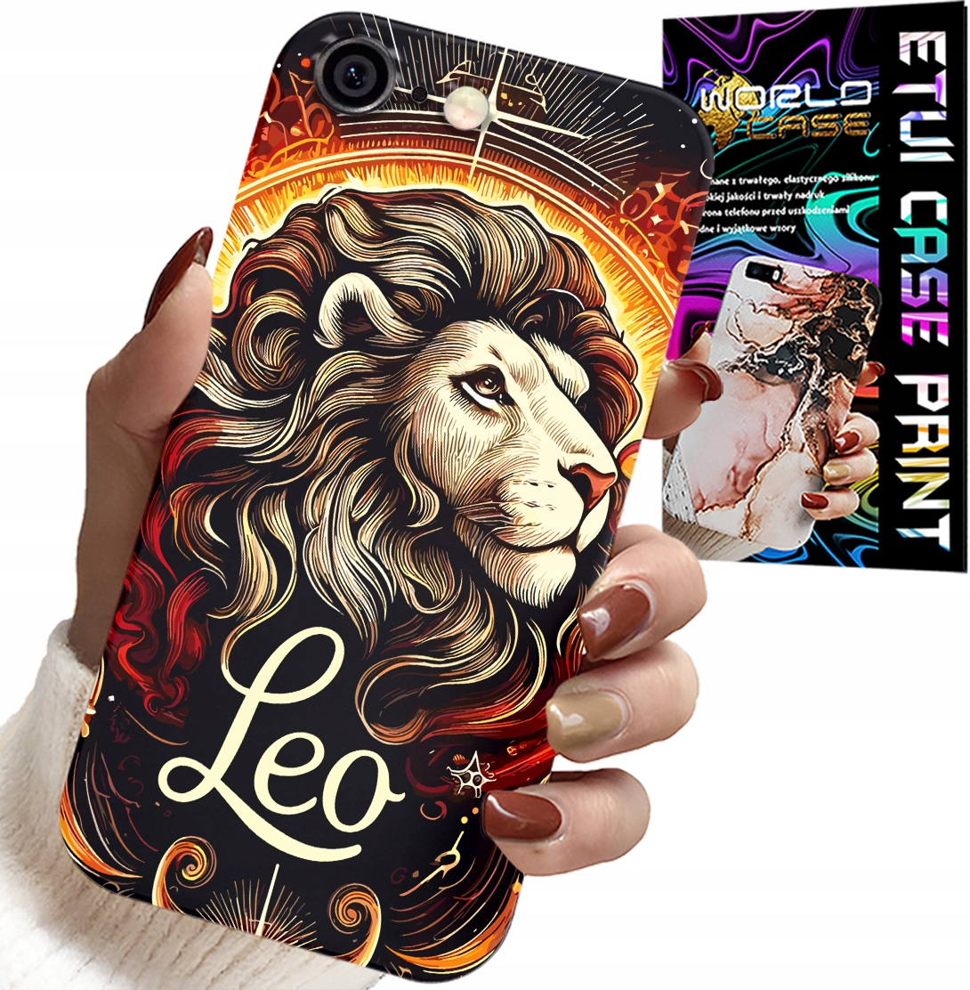 ETUI DO IPHONE 6 / 6S - LEW, ZNAK ZODIAKU ASTRONOMIA, CASE + SZKŁO